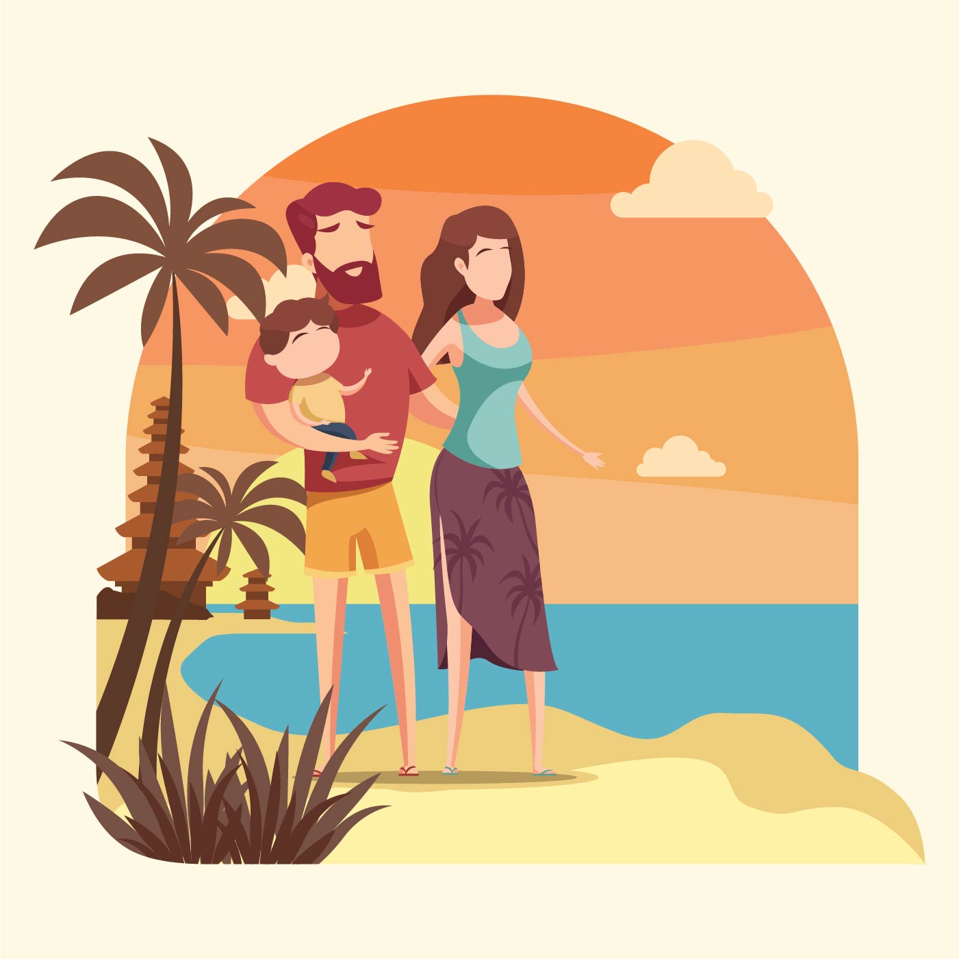 Family Vacation Free Vector and Free SVG