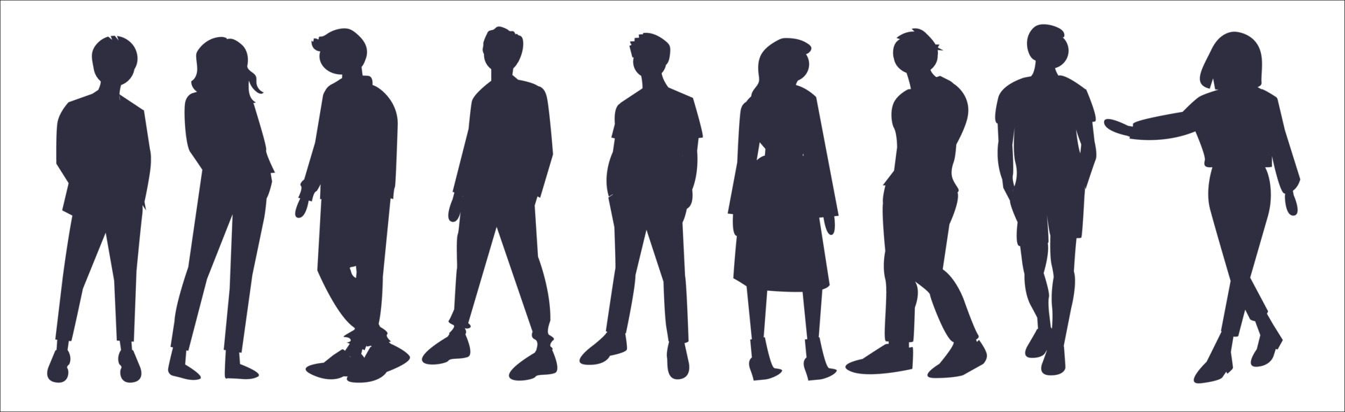 
									male and female anonymous person silhouettes Vector. People silhouettes Portraits illustration man women. Free Vector