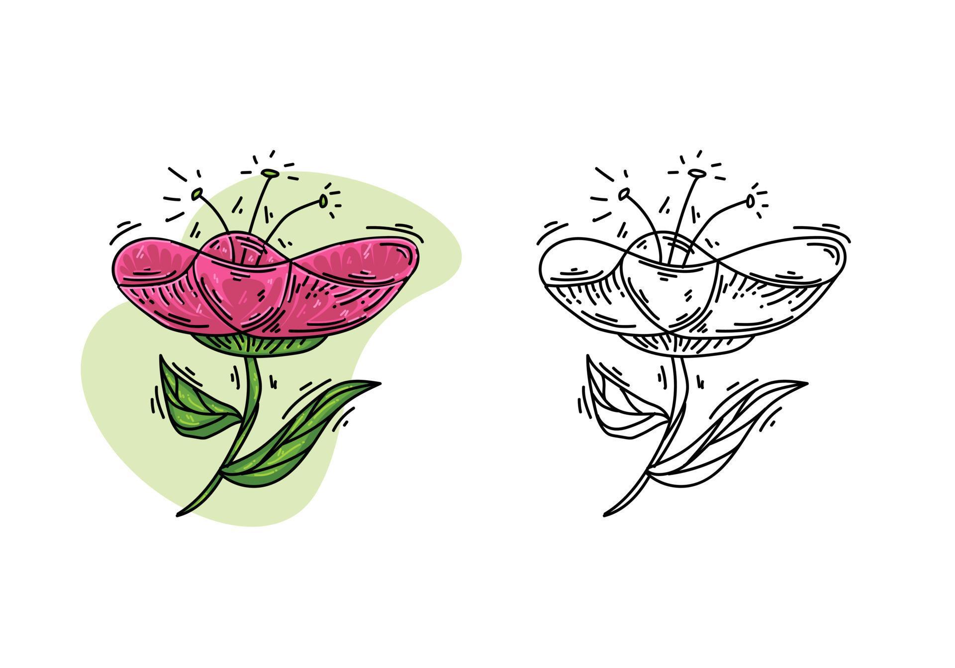 illustration of a tulip flower vector design Stock Free