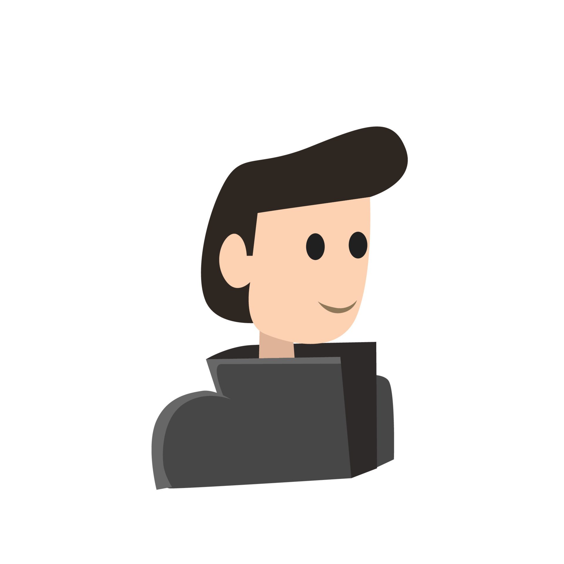 illustration of person smiling flat style. Free Vector