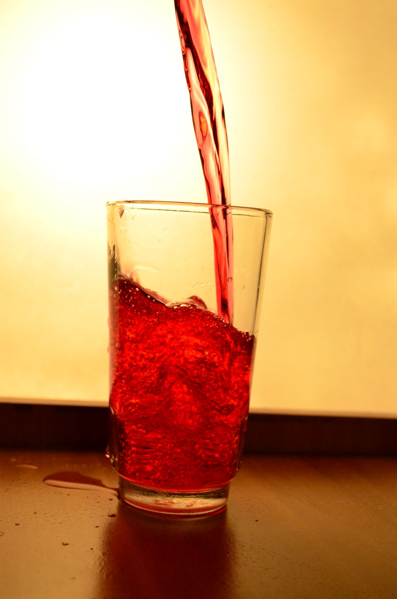 Red Liquid Glass Pour 4 Stock Free