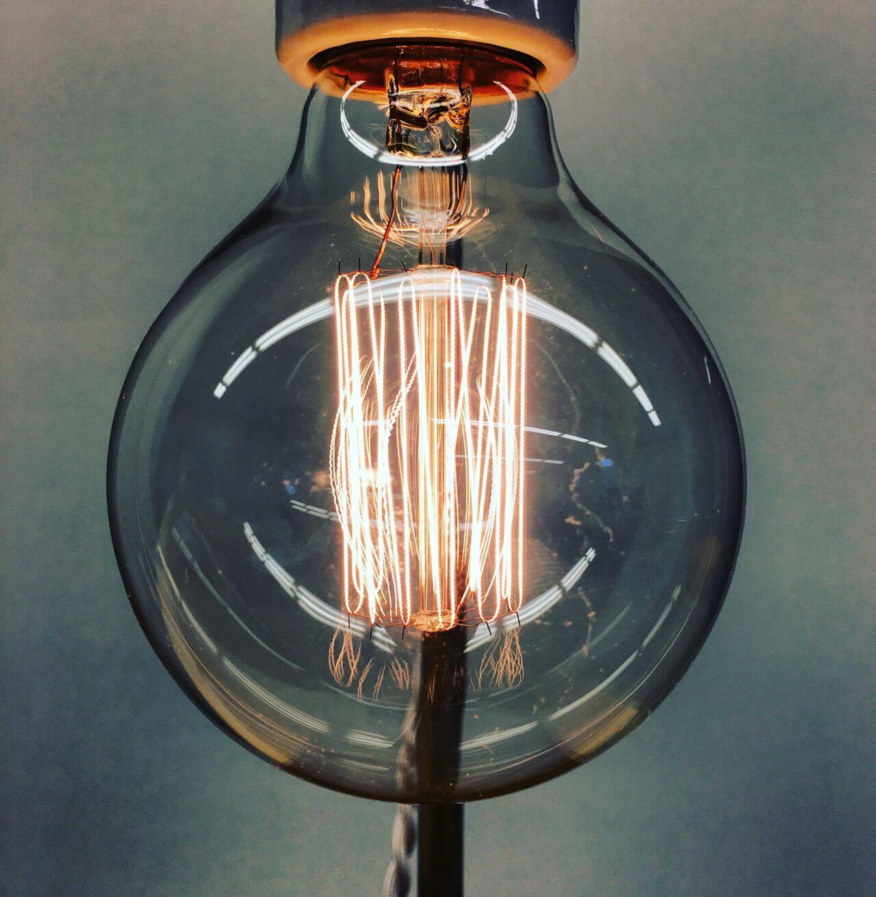 Closeup Vintage Lightbulb Idea Stock Free