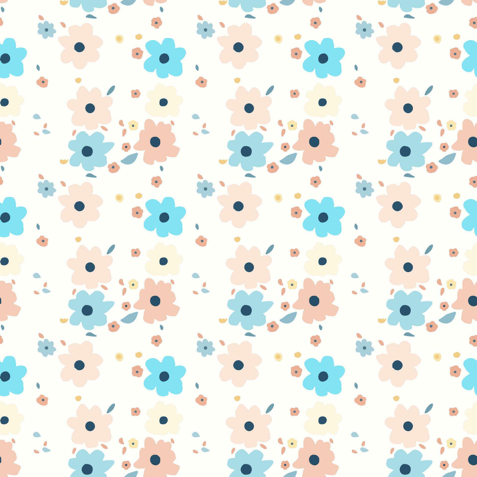 Beautiful seamless pattern with flowers Stock Free