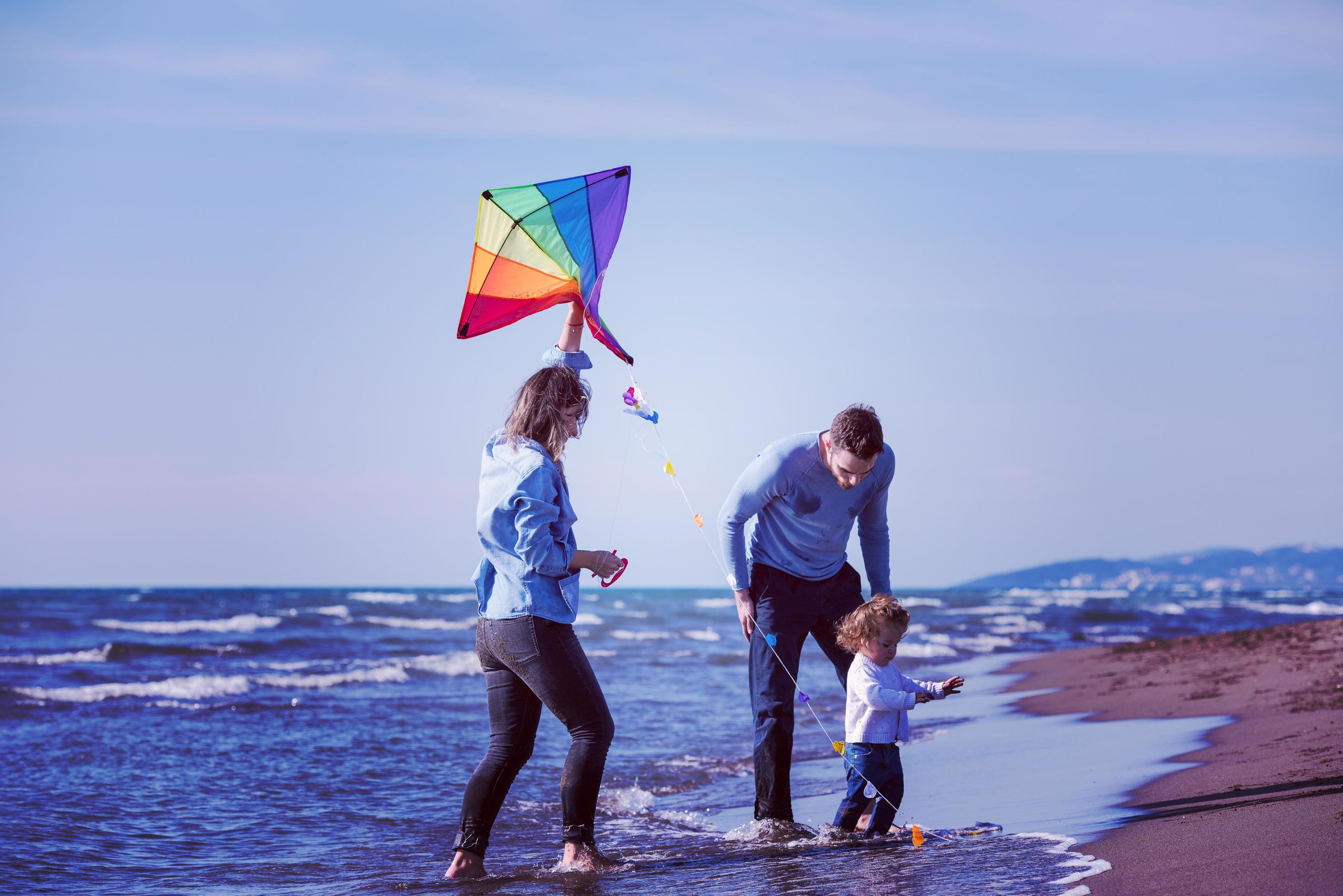 happy family enjoying vecation during autumn day Stock Free