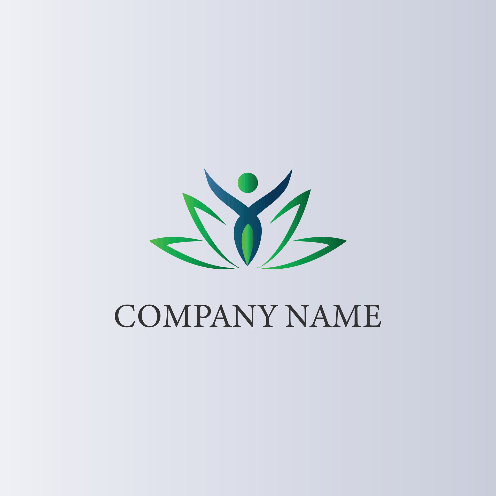 Health people leaf logo green Free Vector