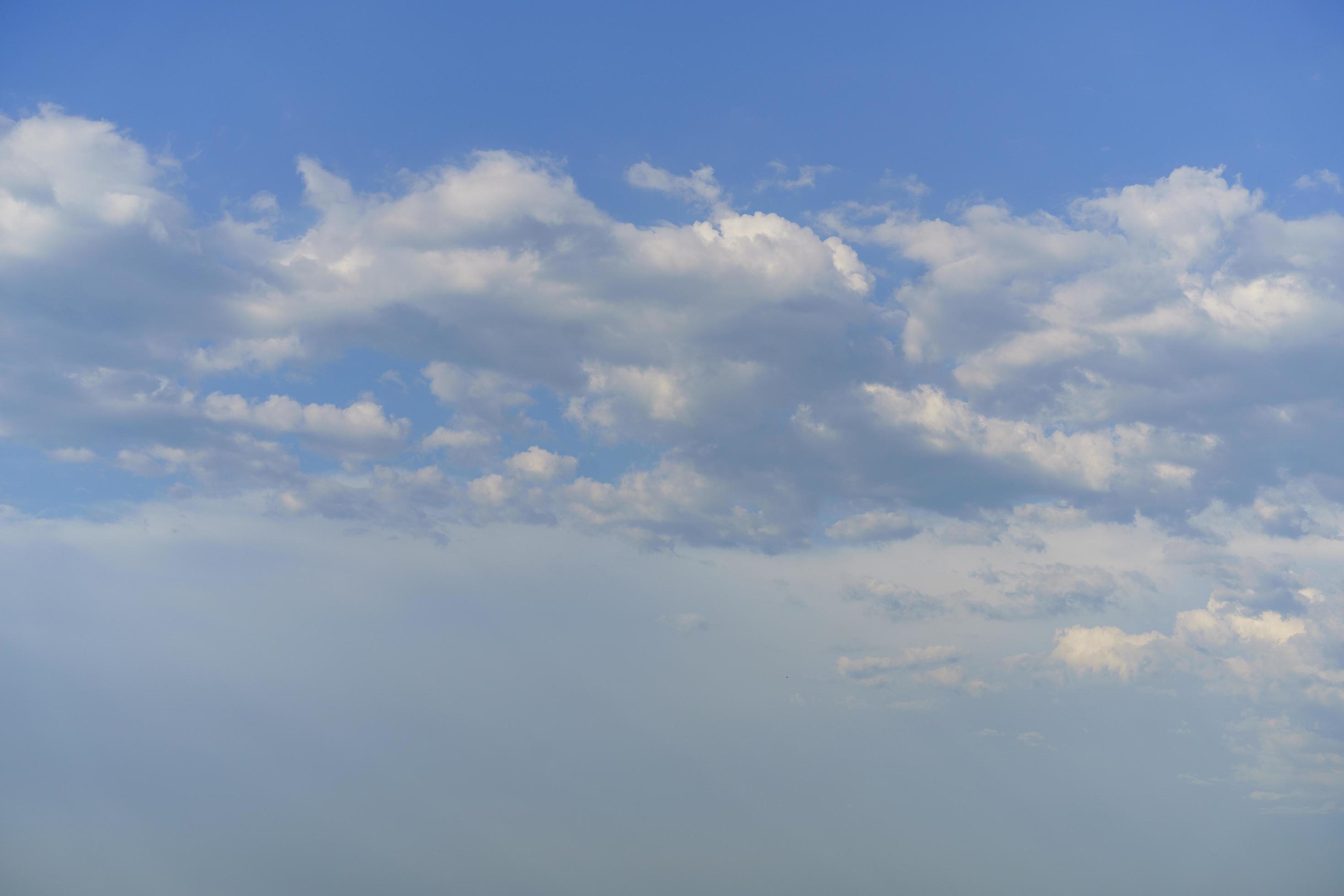 Natural background of blue sky with white clouds Stock Free