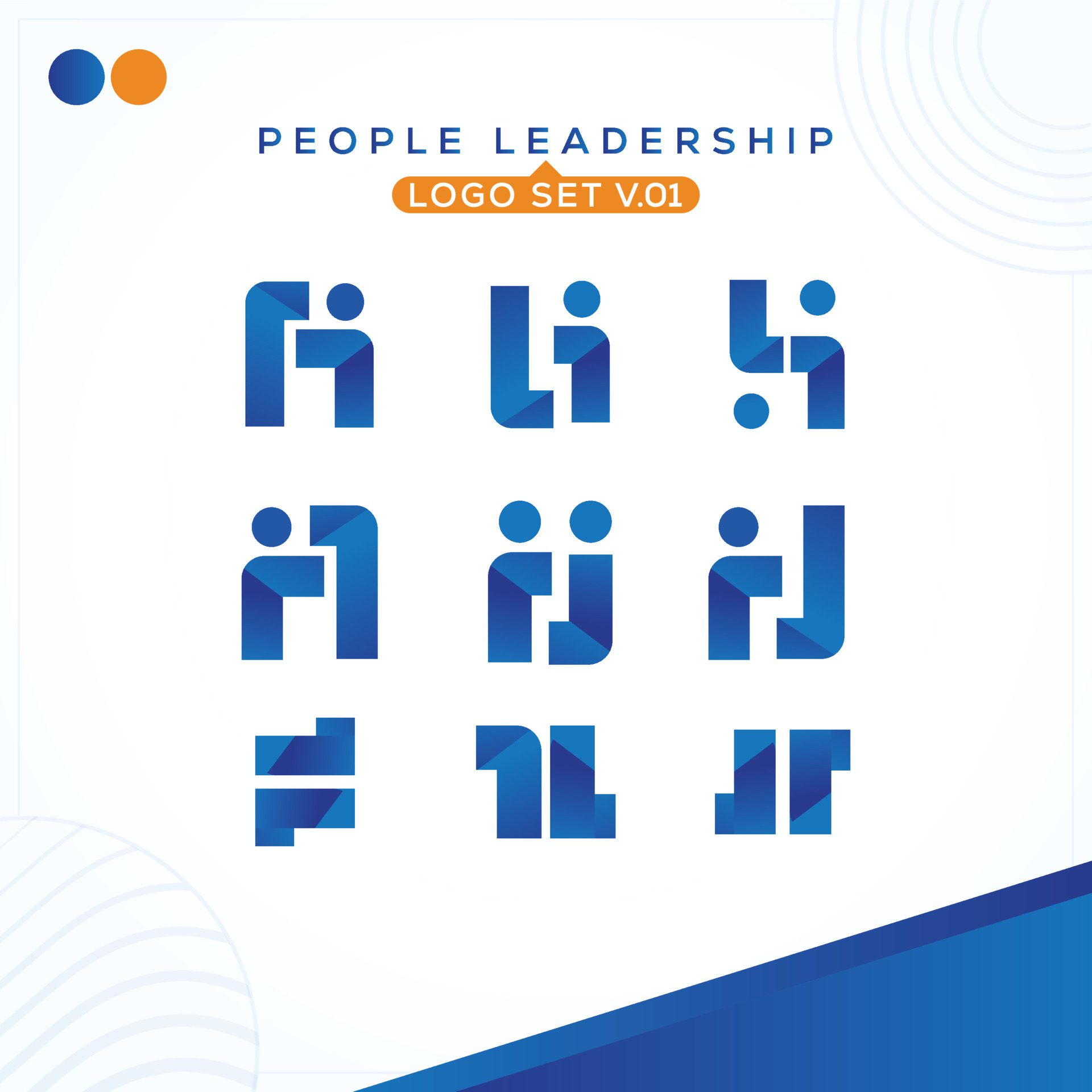 Leadership People Letter Logo Design In Modern Creative Minimal Style Vector Design Free Vector and Free SVG