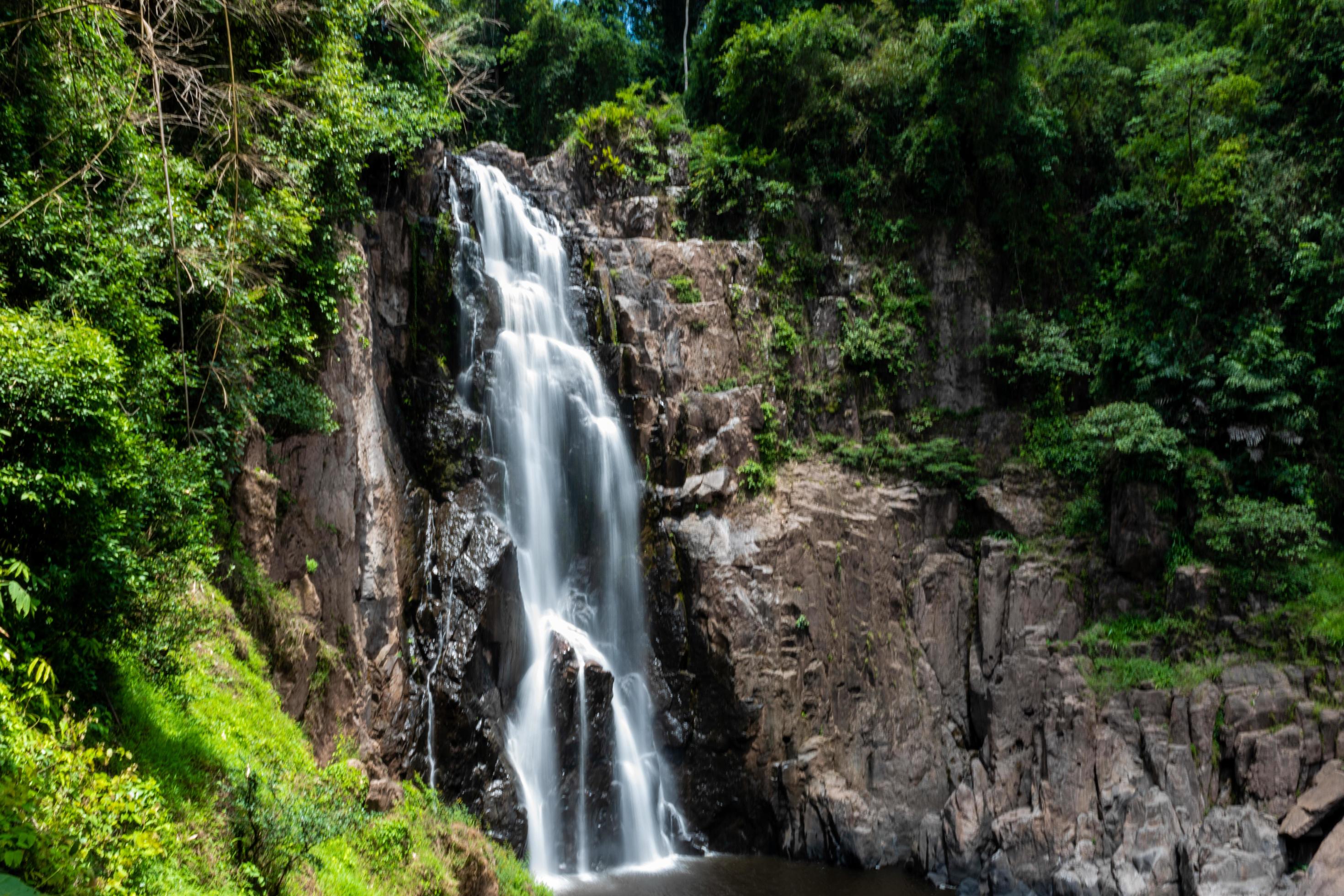 Waterfall in deep forest of Thailand Stock Free