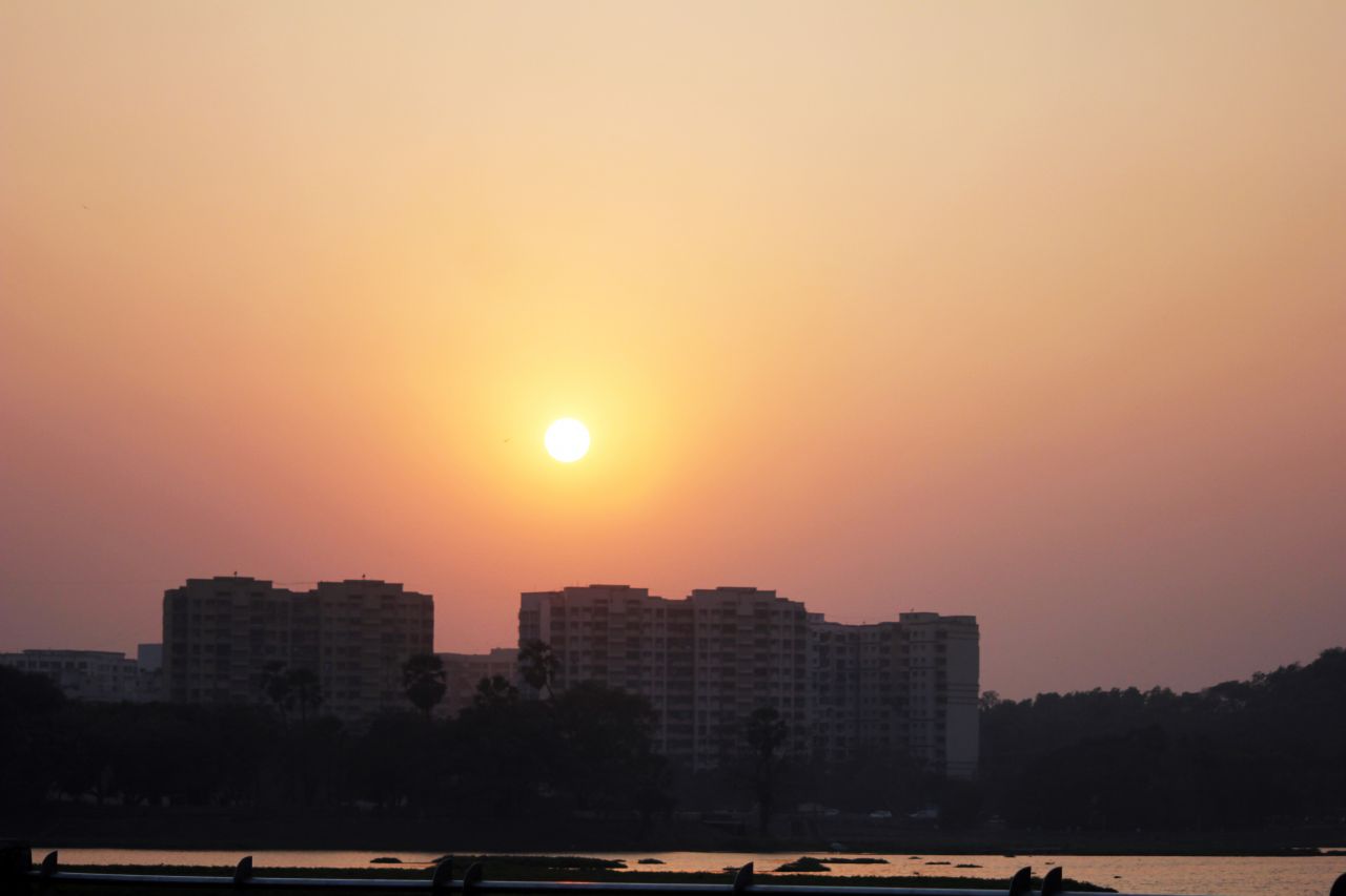 Sunset In Mumbai Stock Free