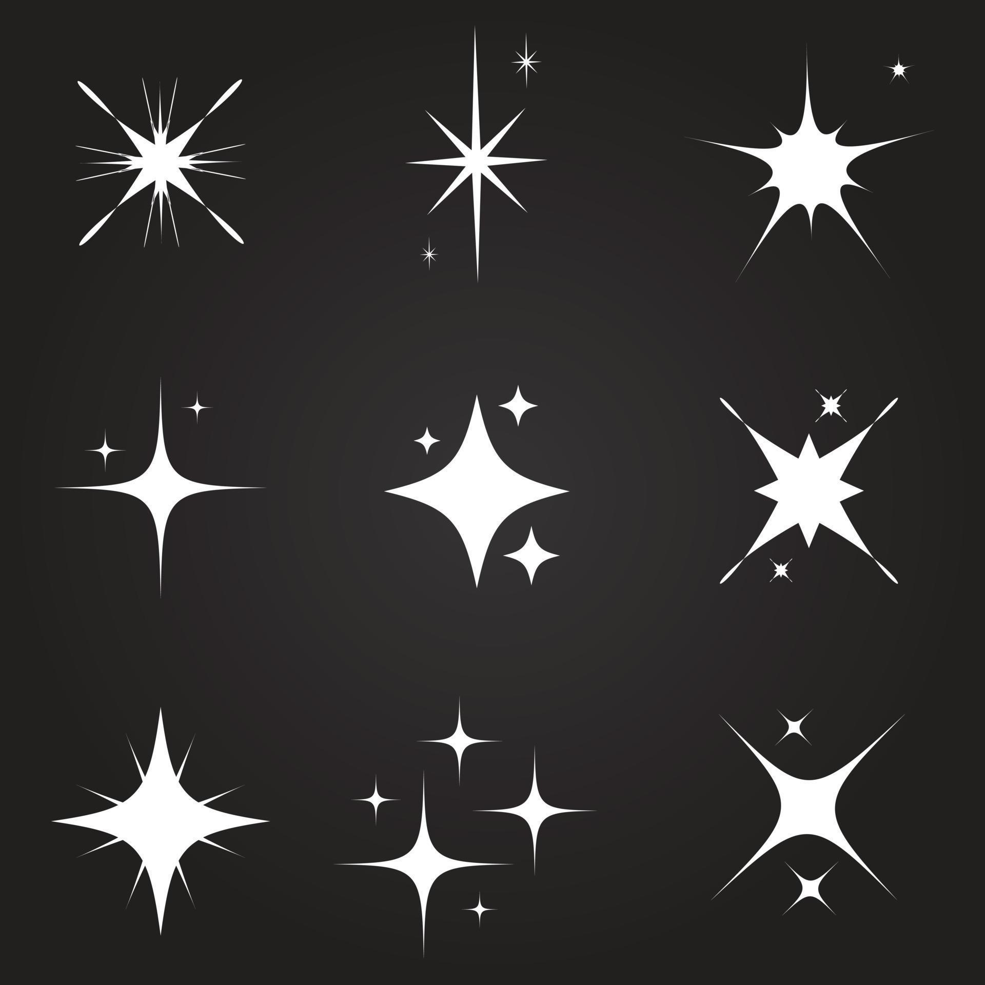 White sparkling and twinkling symbols vector. The set of original vector stars sparkle icon. Bright stars icon Vector collection. Stock Free and Free SVG