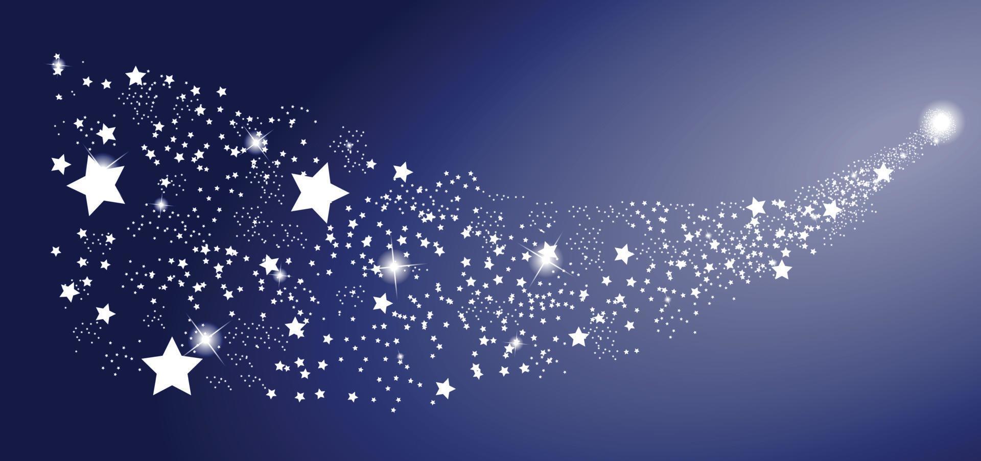 Comet Star on White Background. Vector Illustration. Stock Free