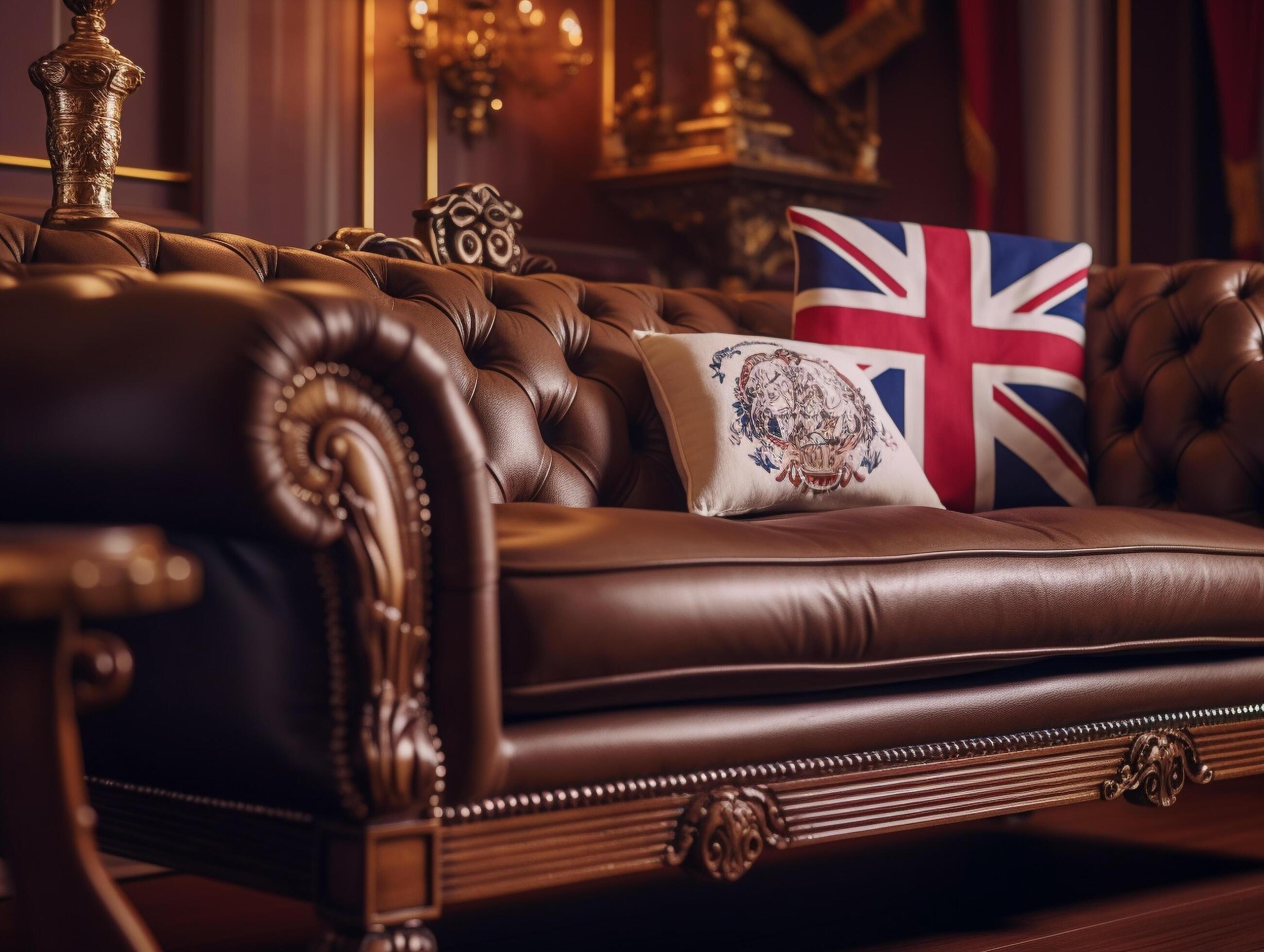 United Kingdom furniture with classical ornaments Stock Free