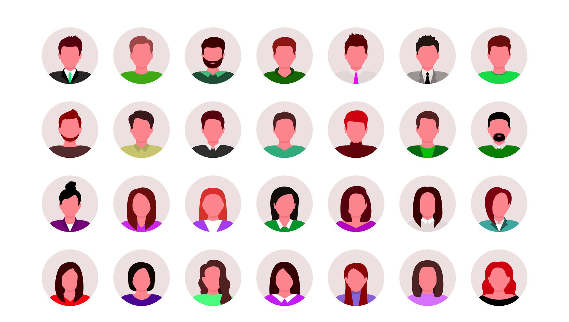 Set of user avatar People avatar profile icons Free Vector