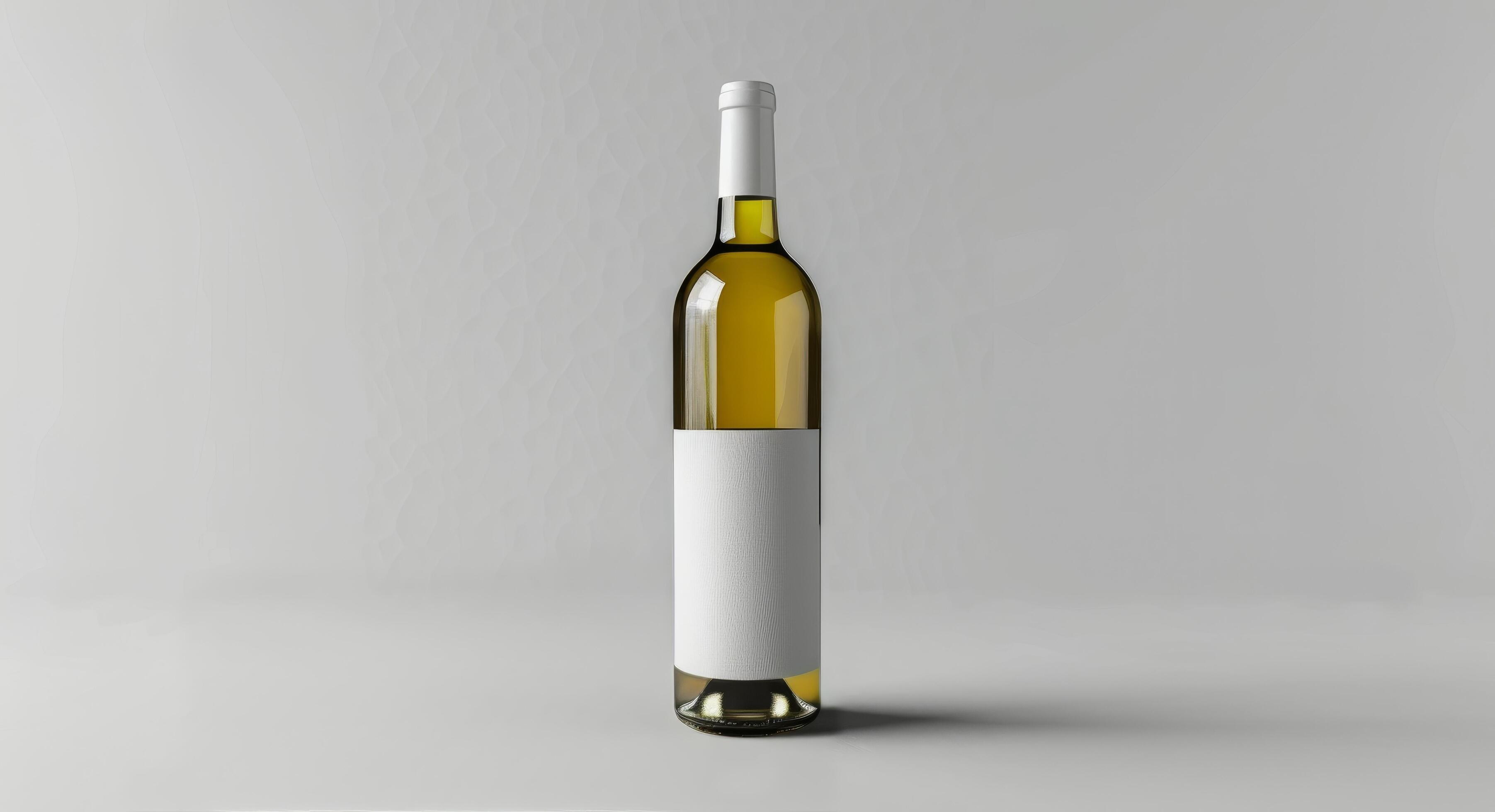 Wine Bottle Mockup On White Background Stock Free