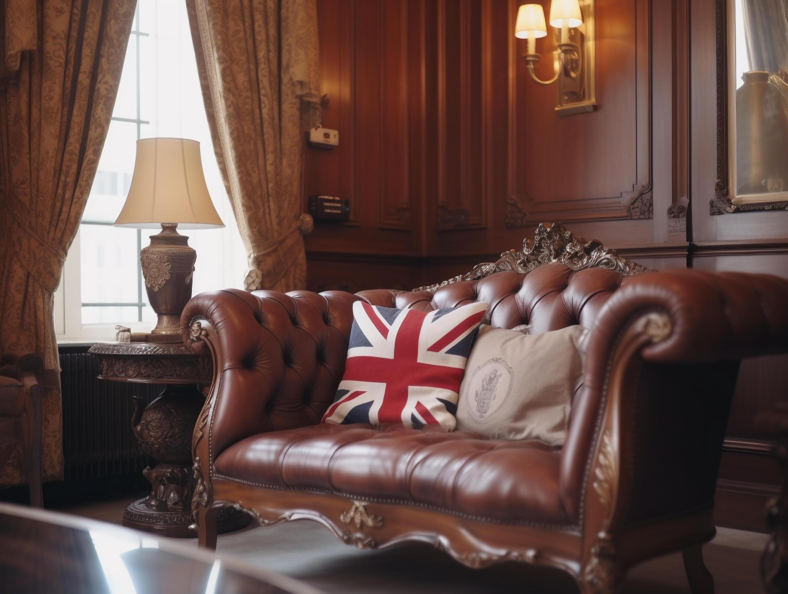 United Kingdom furniture with classical ornaments Stock Free