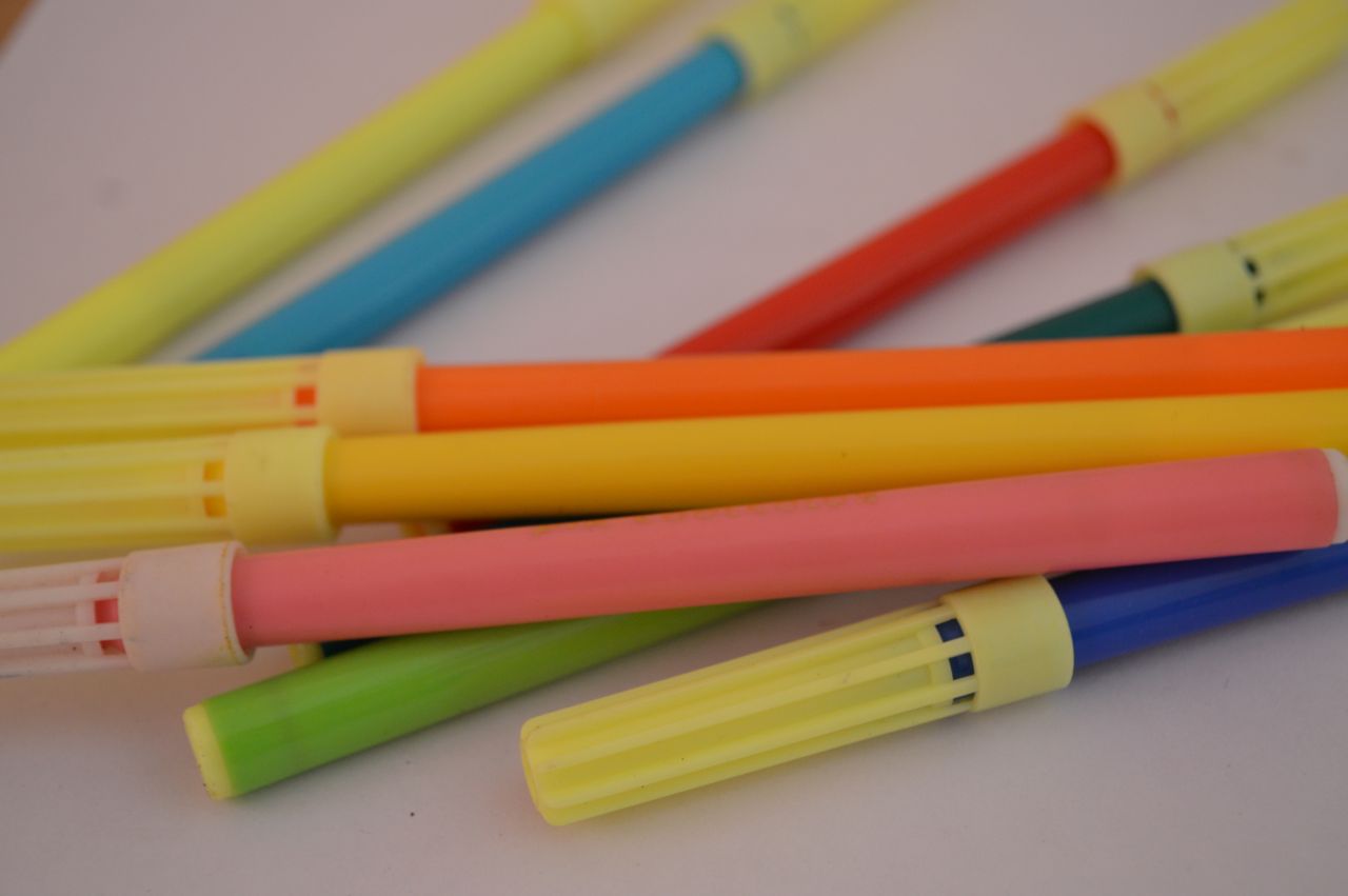 Colored Pens Kids Stock Free