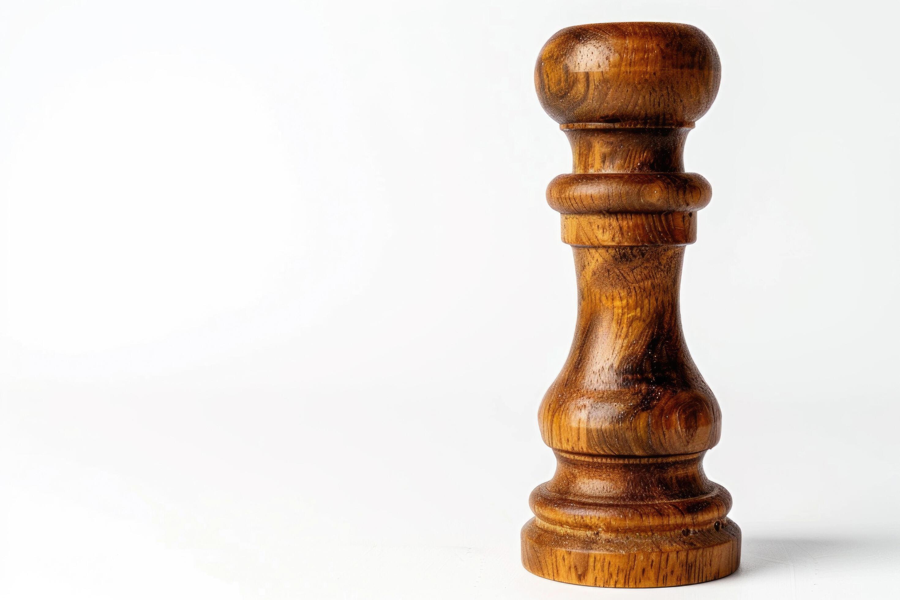 
									Wooden pepper mill on a white background. Stock Free