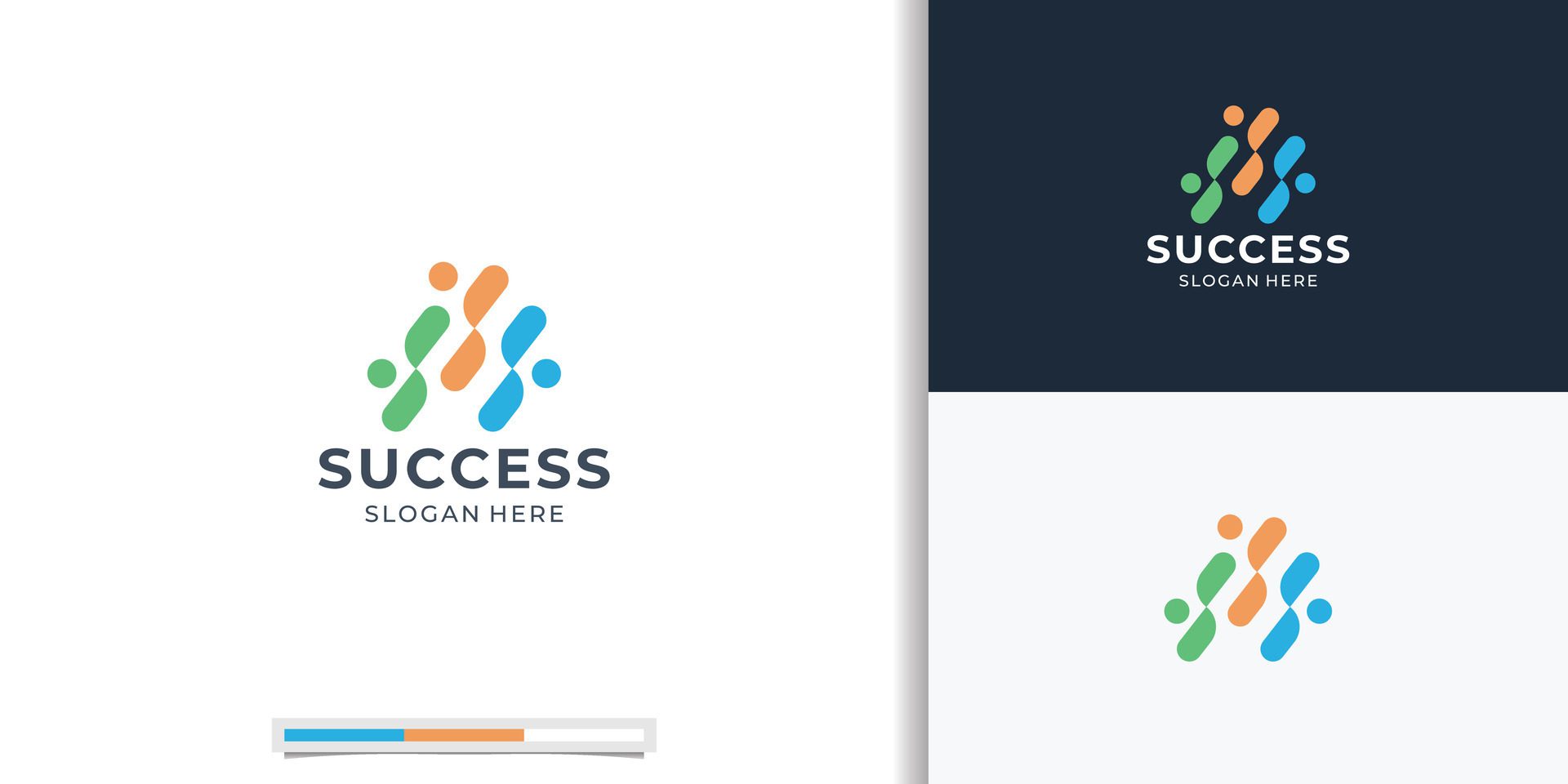 business success People Logo design, human good service icon symbol, analysis health abstract logo element Free Vector