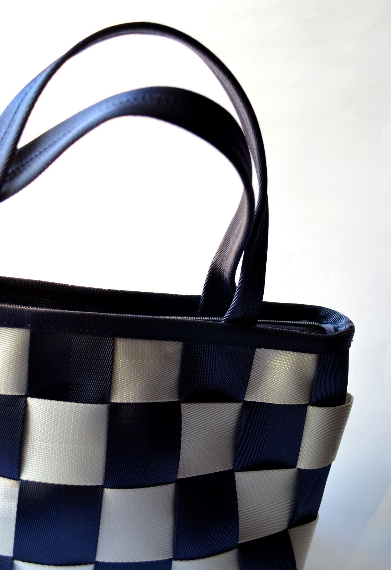 Chequered Hand Bag Woman Stock Free