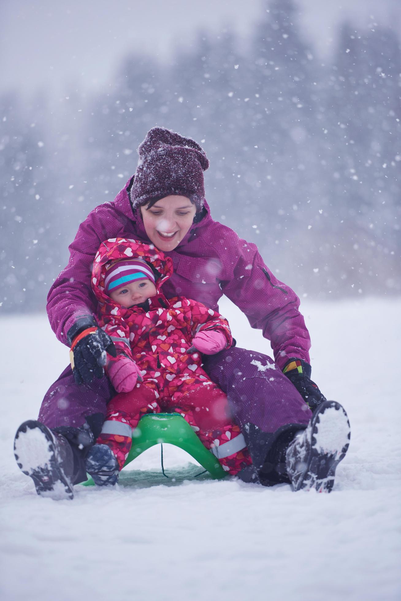 Winter family portrait Stock Free