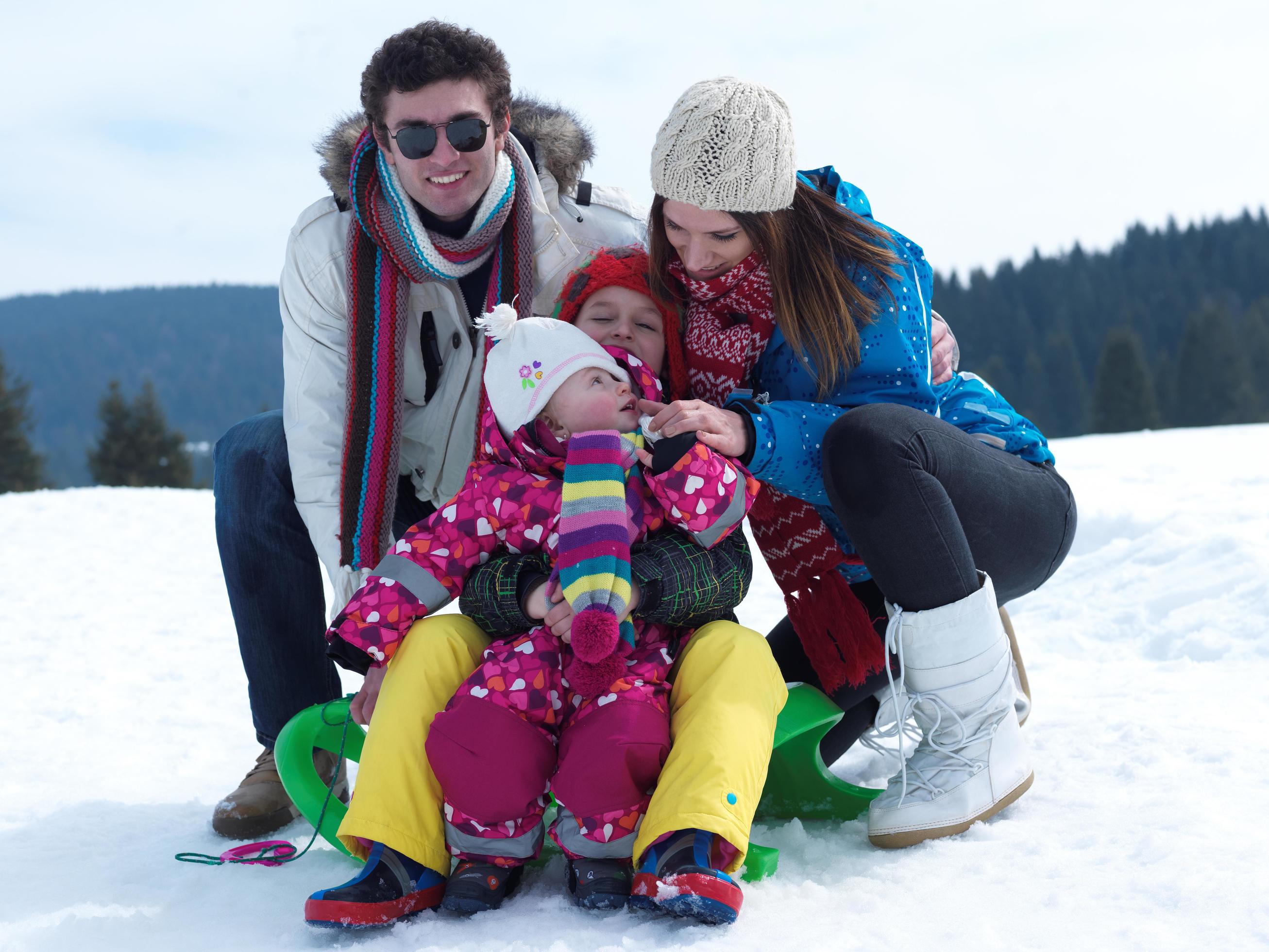 winter family portrait Stock Free