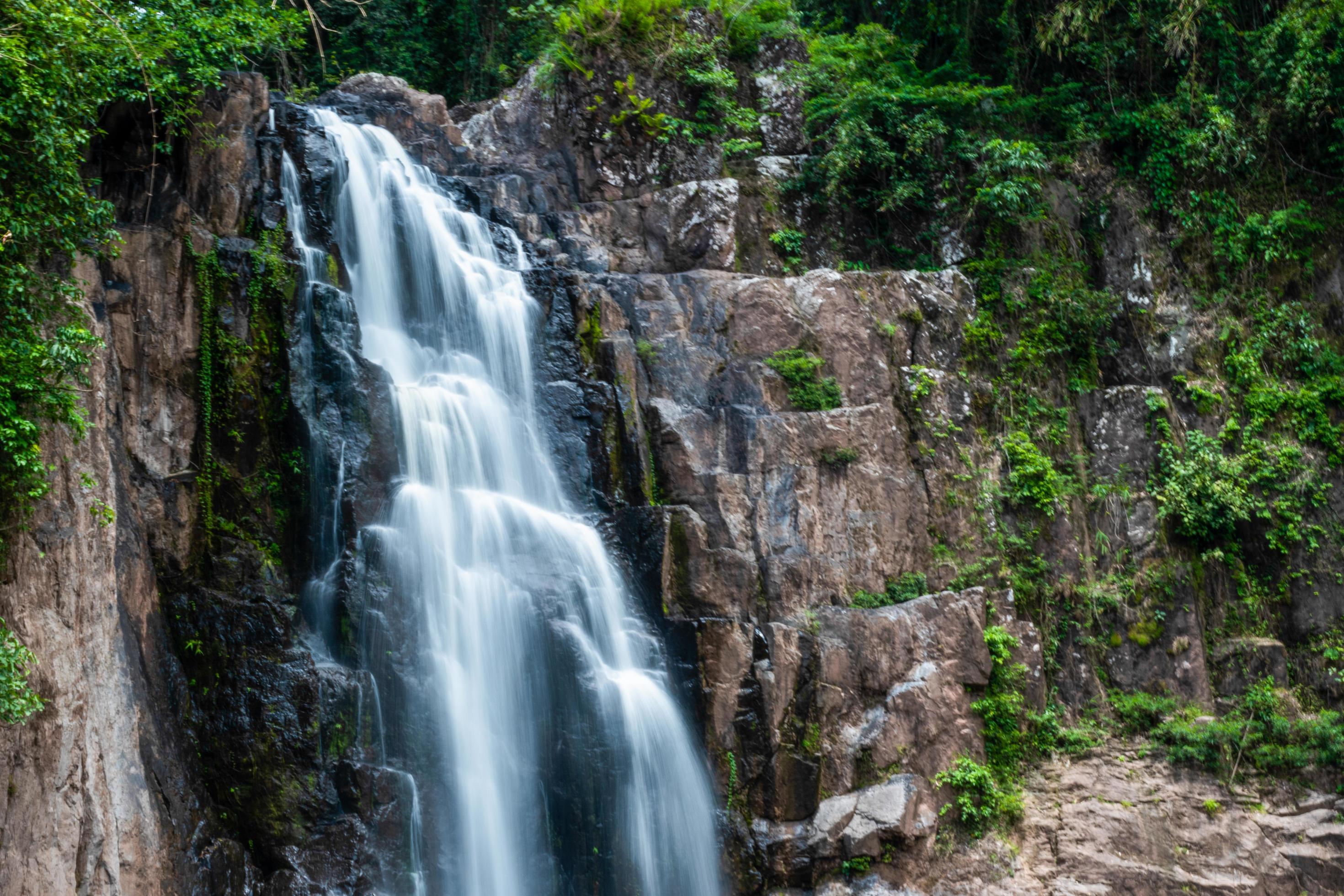 Waterfall in deep forest of Thailand Stock Free