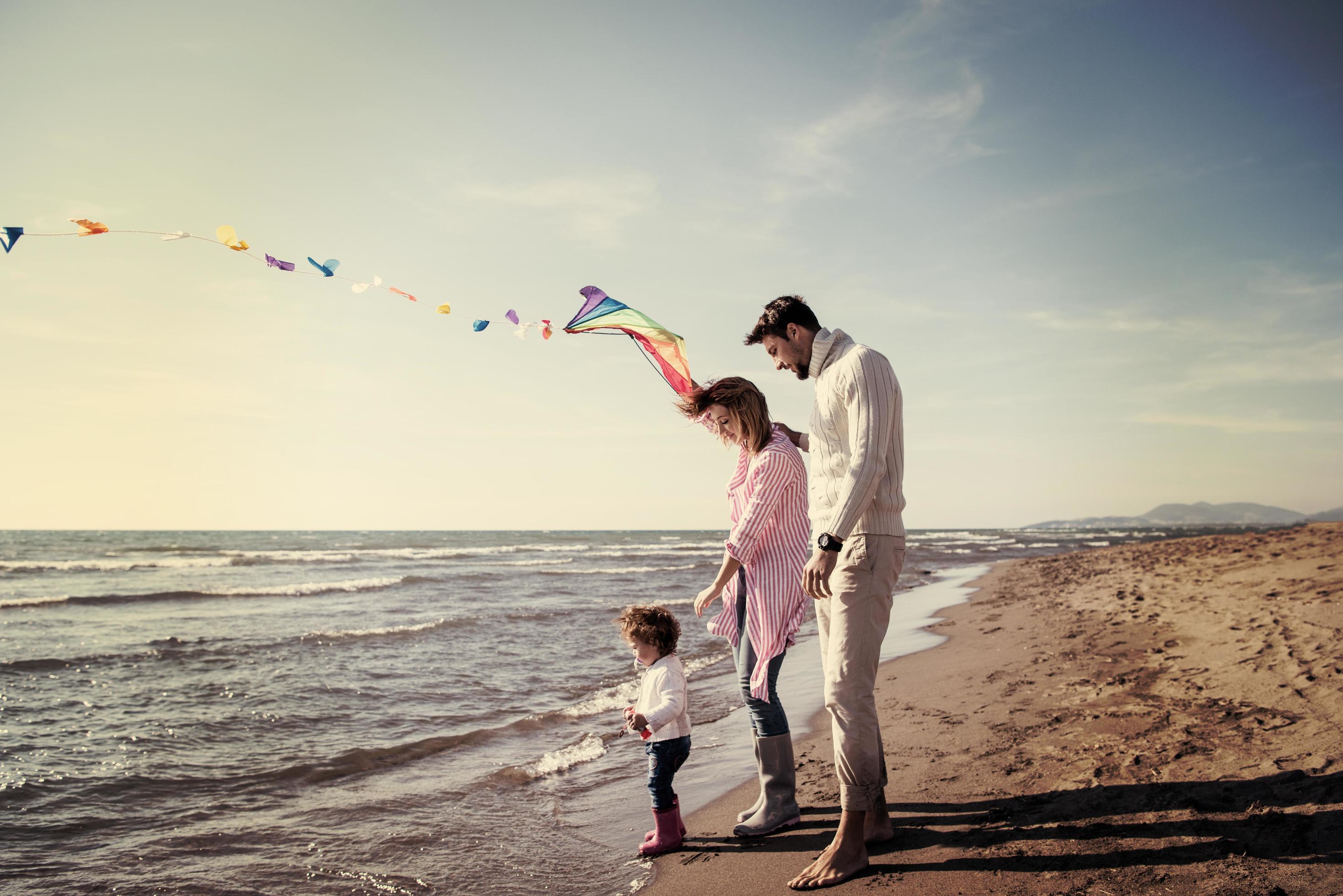 happy family enjoying vecation during autumn day Stock Free