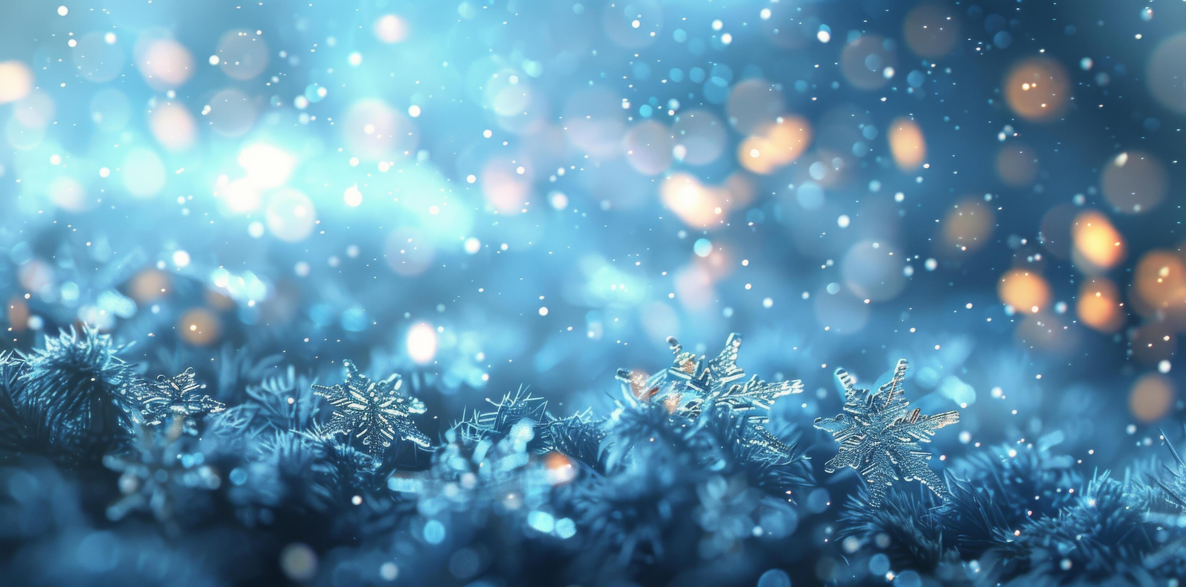 Snowflakes On Blue Background Stock Free