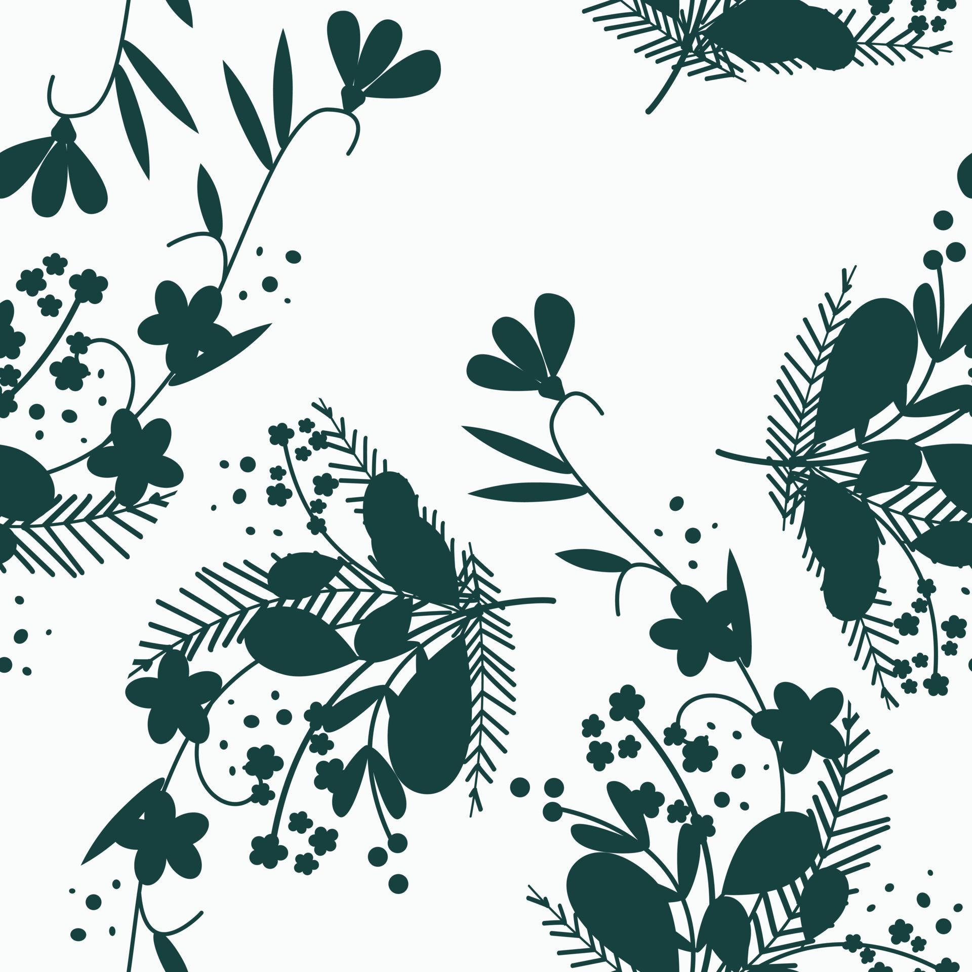 
									Seamless pattern with shadows of flowers Stock Free