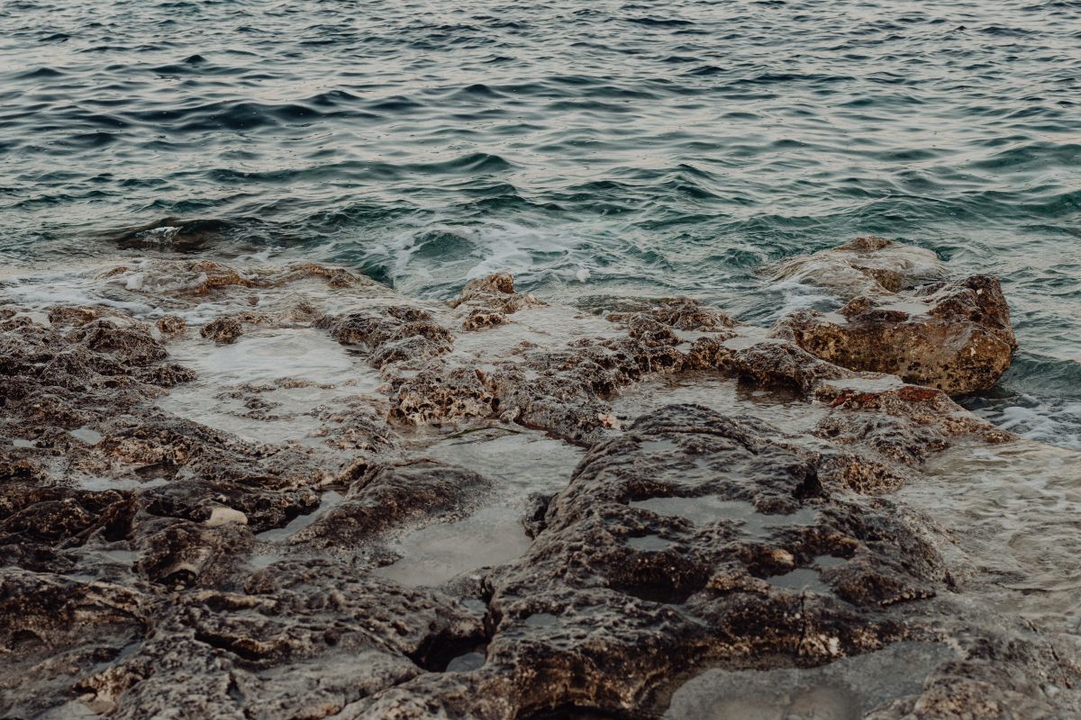 Coastal Beauty – A Collection of Free Stock Photos with a Rocky Beach and Bright Blue Water Stock Free