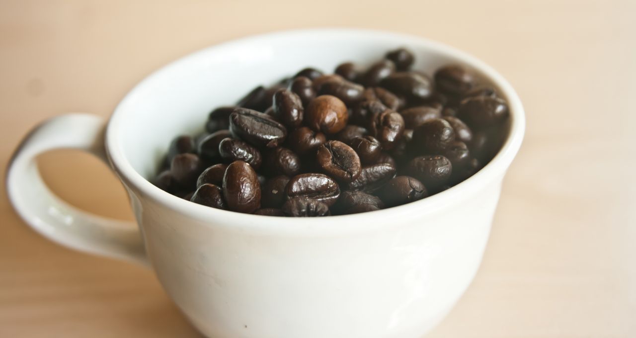 Coffee Beans In Cup Stock Free