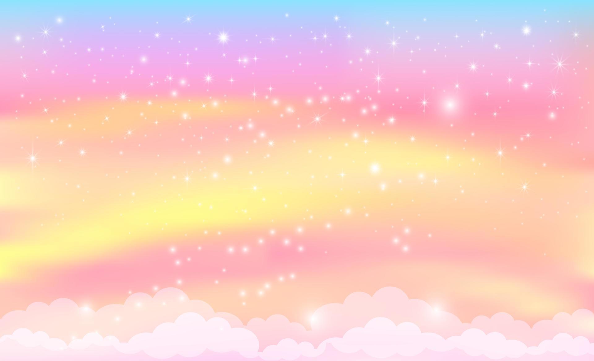 
									Fantasy background of pink magic sky in sparkling stars. Stock Free