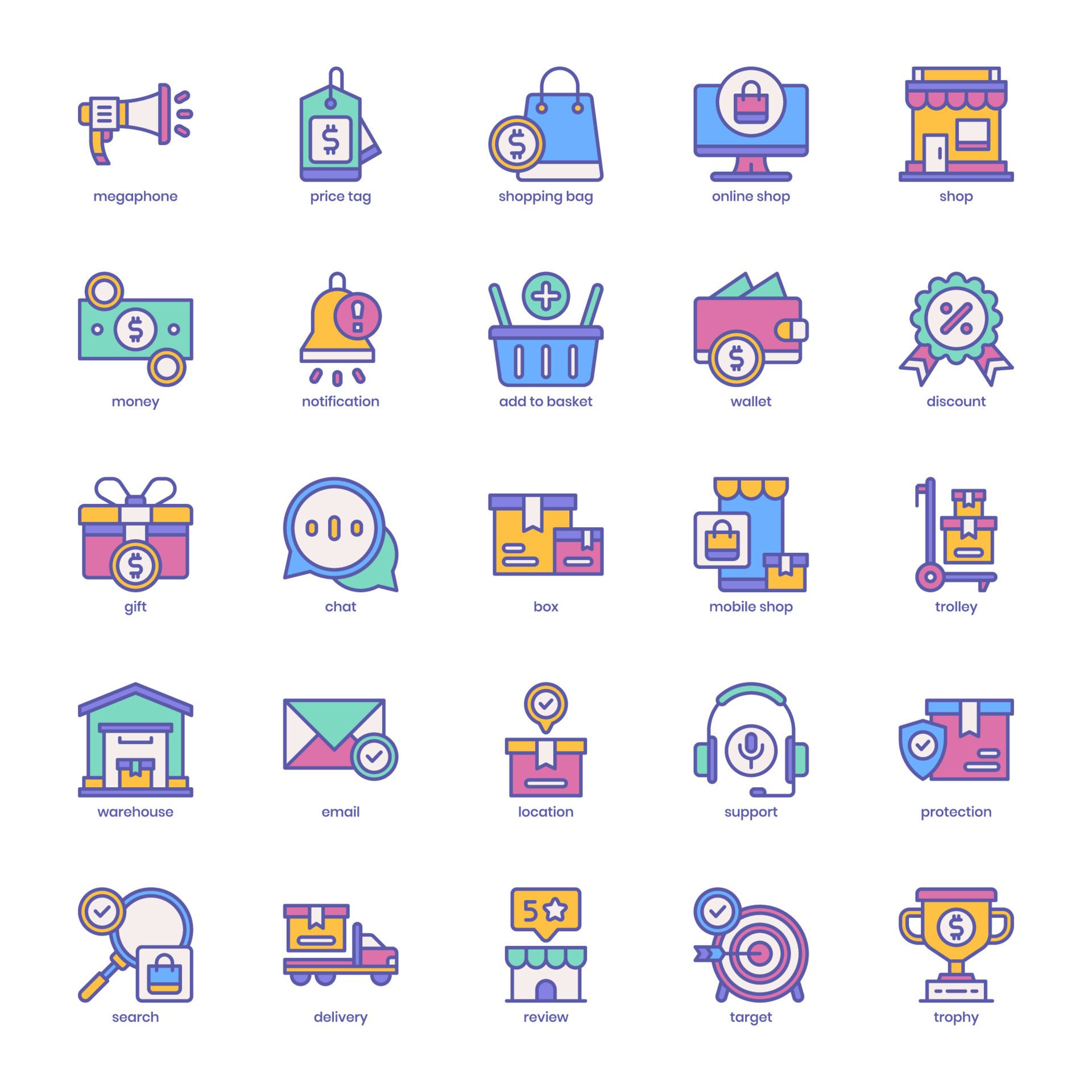 Marketplace icon pack for your website design, logo, app, UI. Marketplace icon outline design. Vector graphics illustration and editable stroke. Free Vector