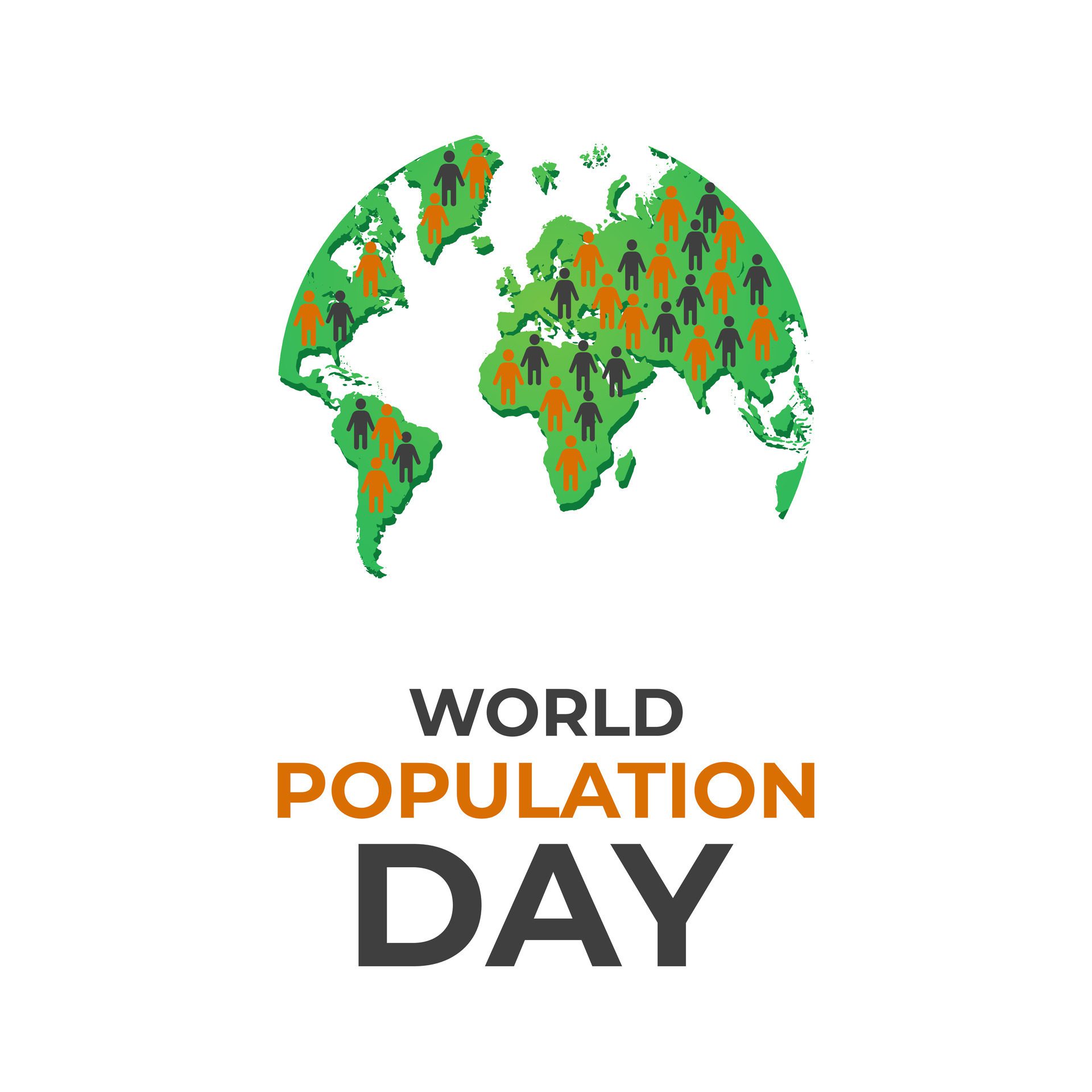 illustration on the theme of World Population Day. Diverse people with Overcrowded, overloaded earth. Banner poster, flyer and background design. Free Vector