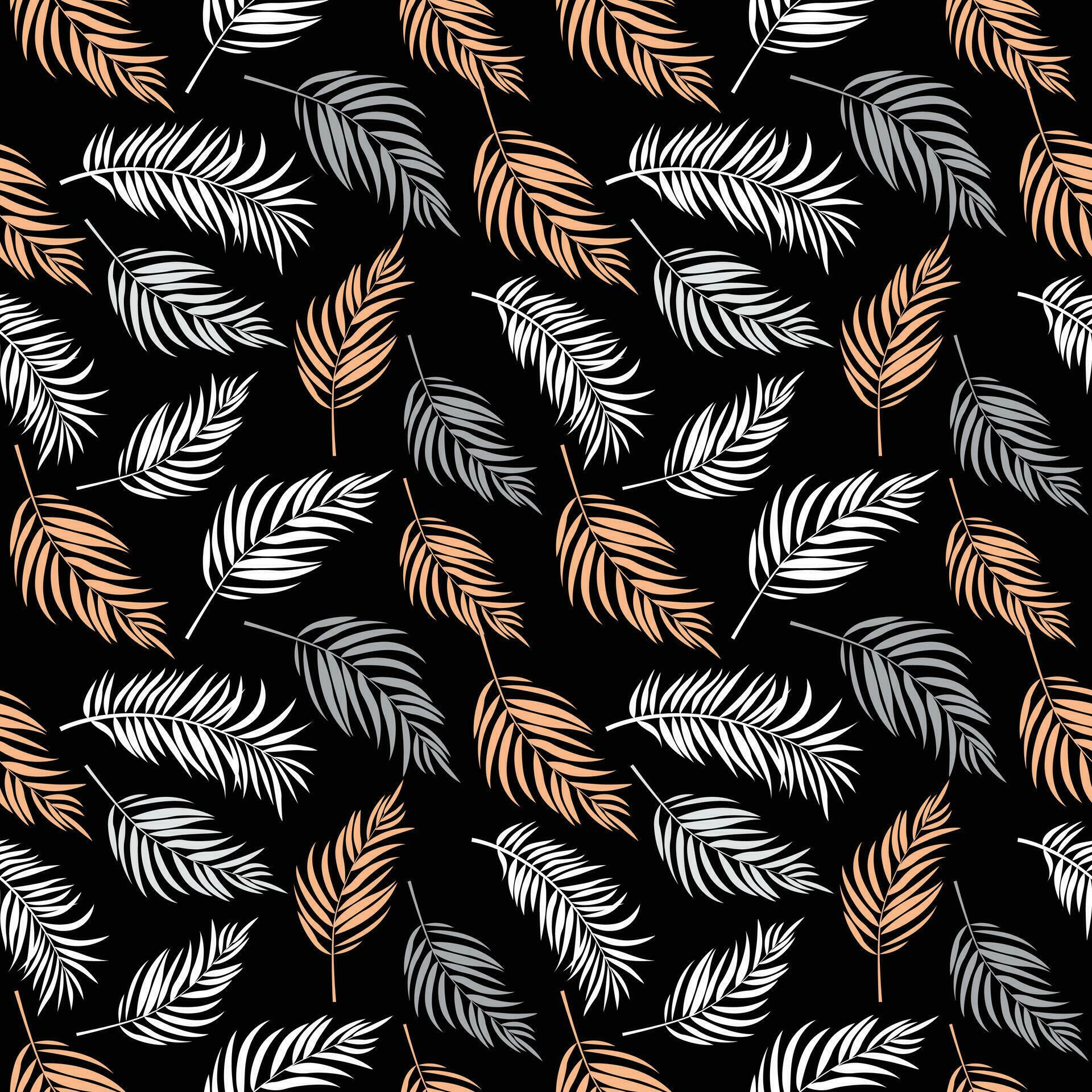 Flower flat textile vector pattern, Beautiful Tree Leaves vector pattern, Stock Free