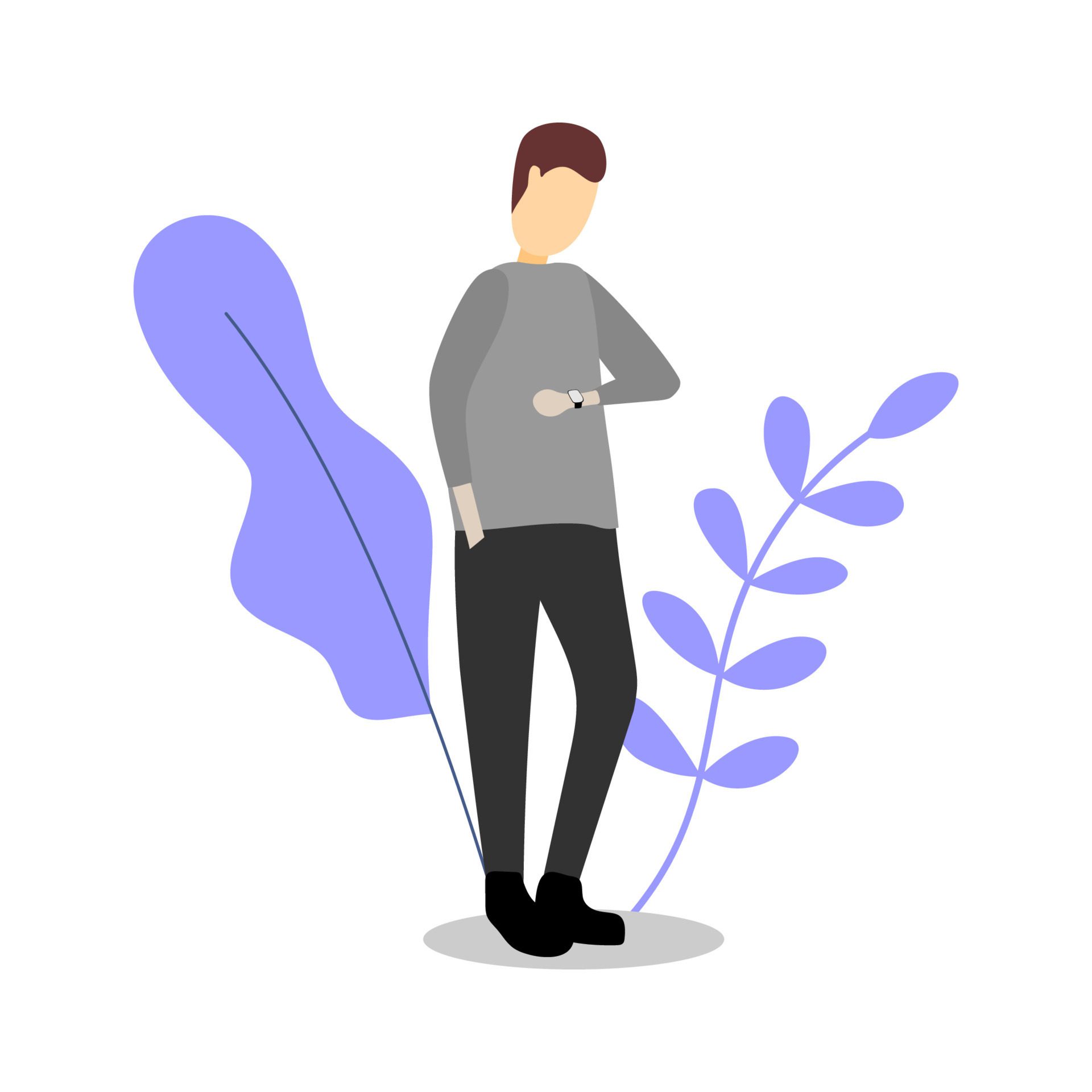 Vector illustration design of a person standing Free Vector and Free SVG