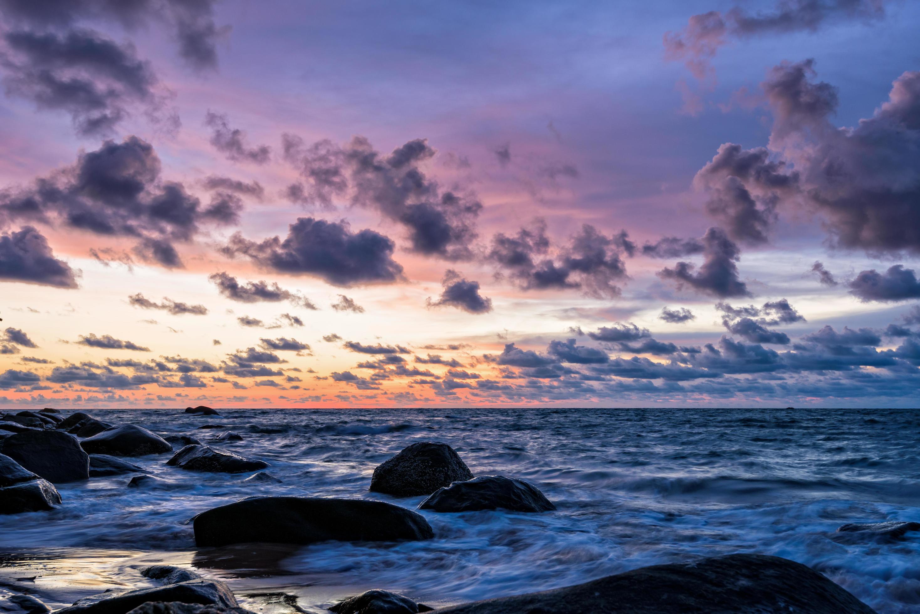 Sunset at beach in Thailand Stock Free