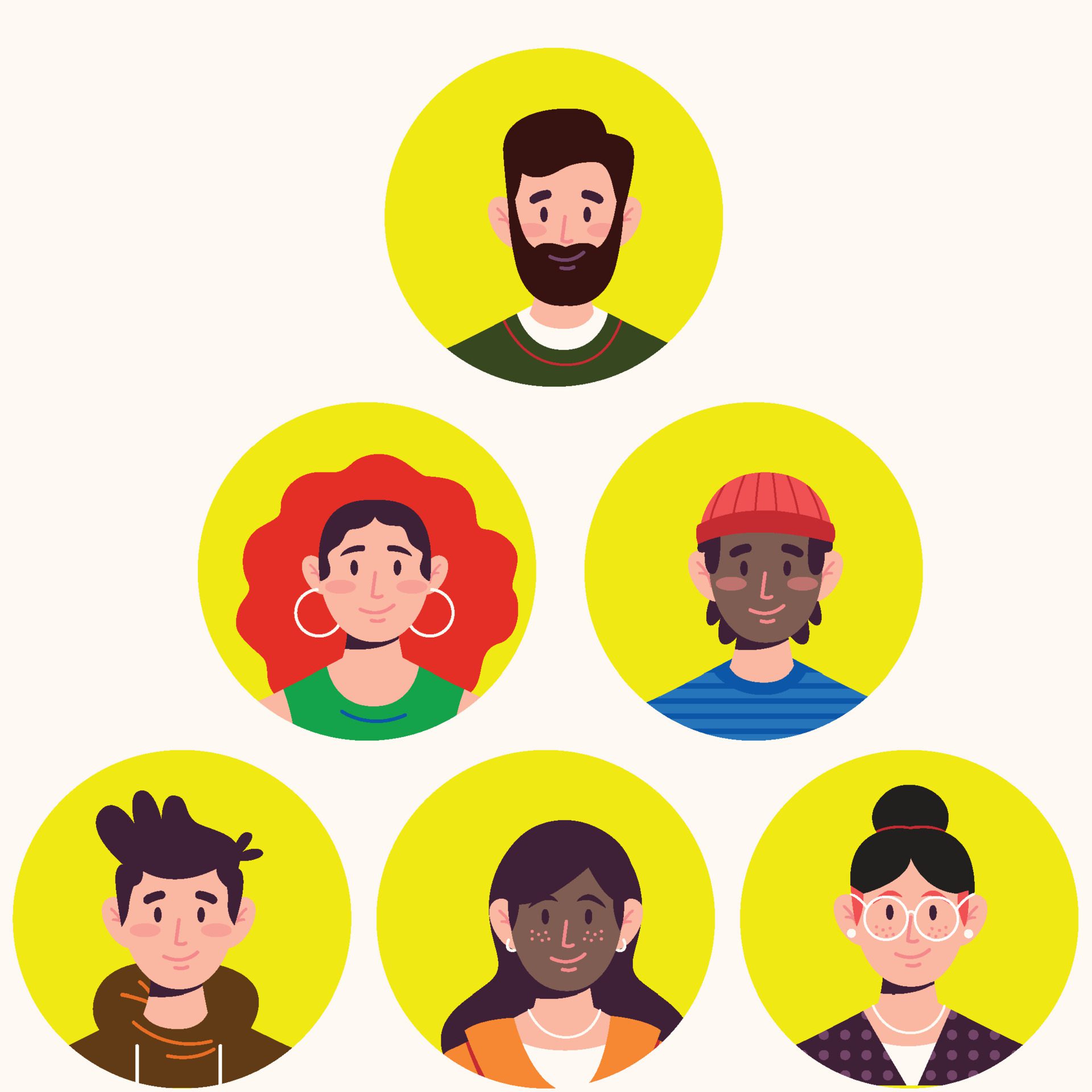 People Avatar Icon Set Free Vector