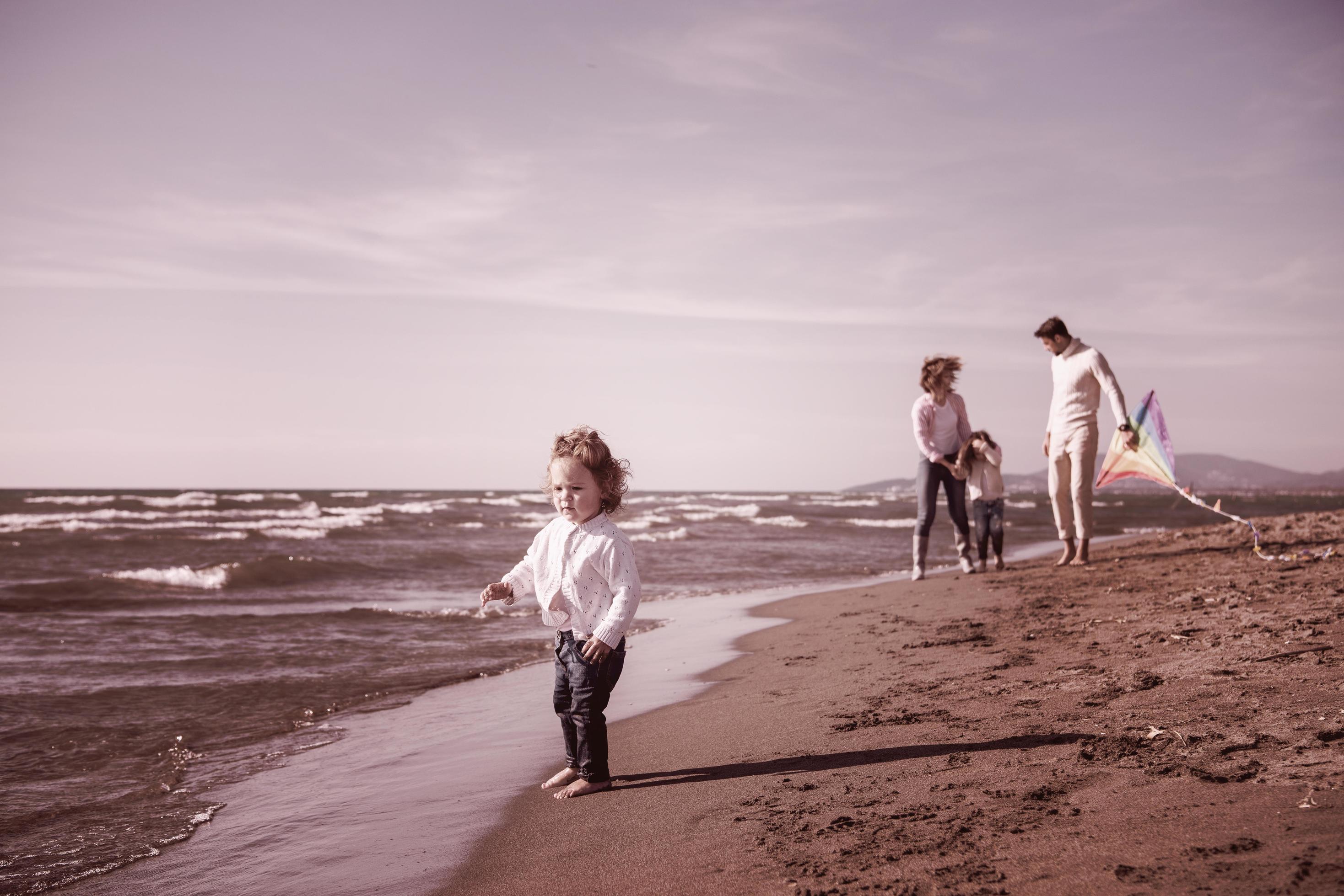 happy family enjoying vecation during autumn day Stock Free