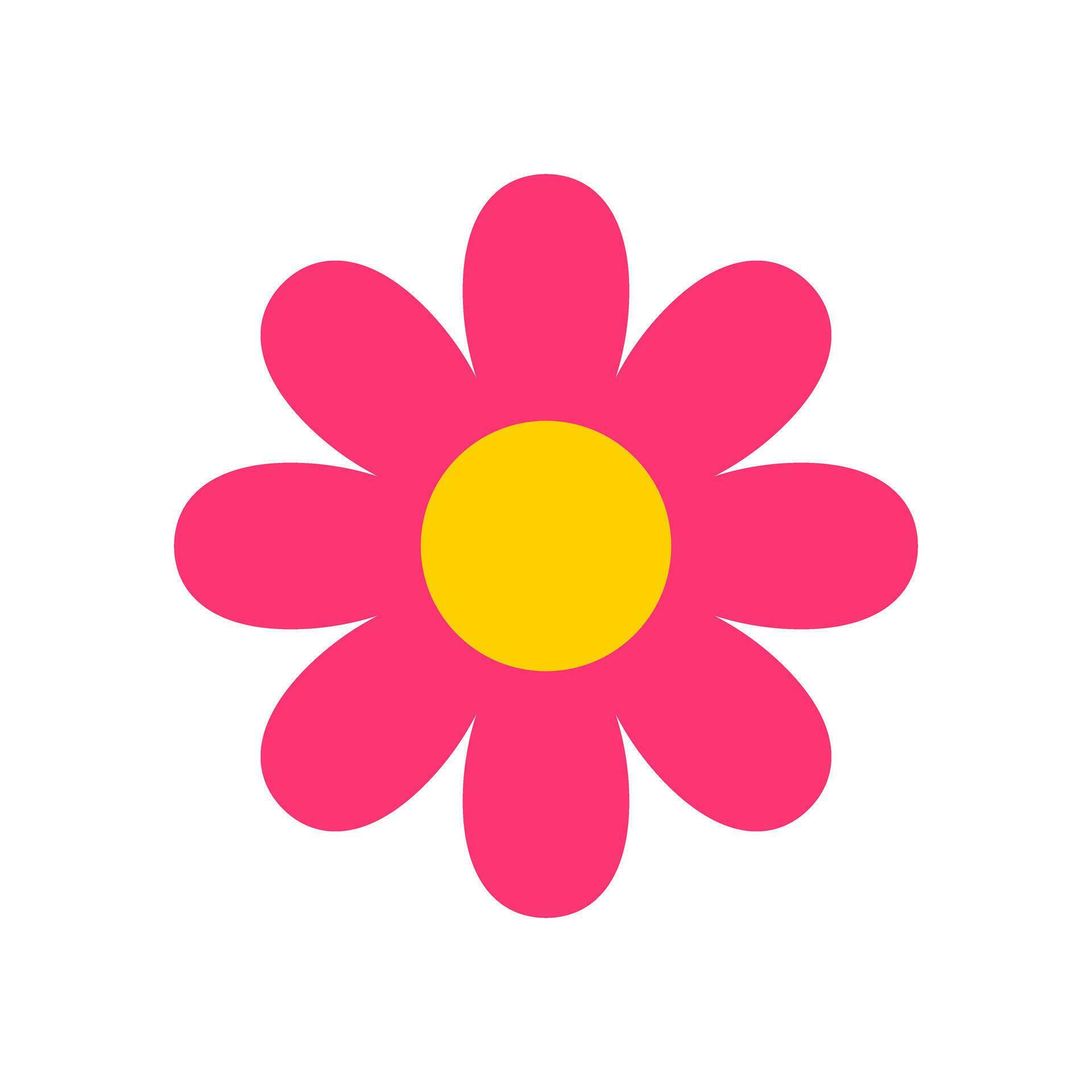 Pink Decorative Flower Vector Icon Illustration Stock Free