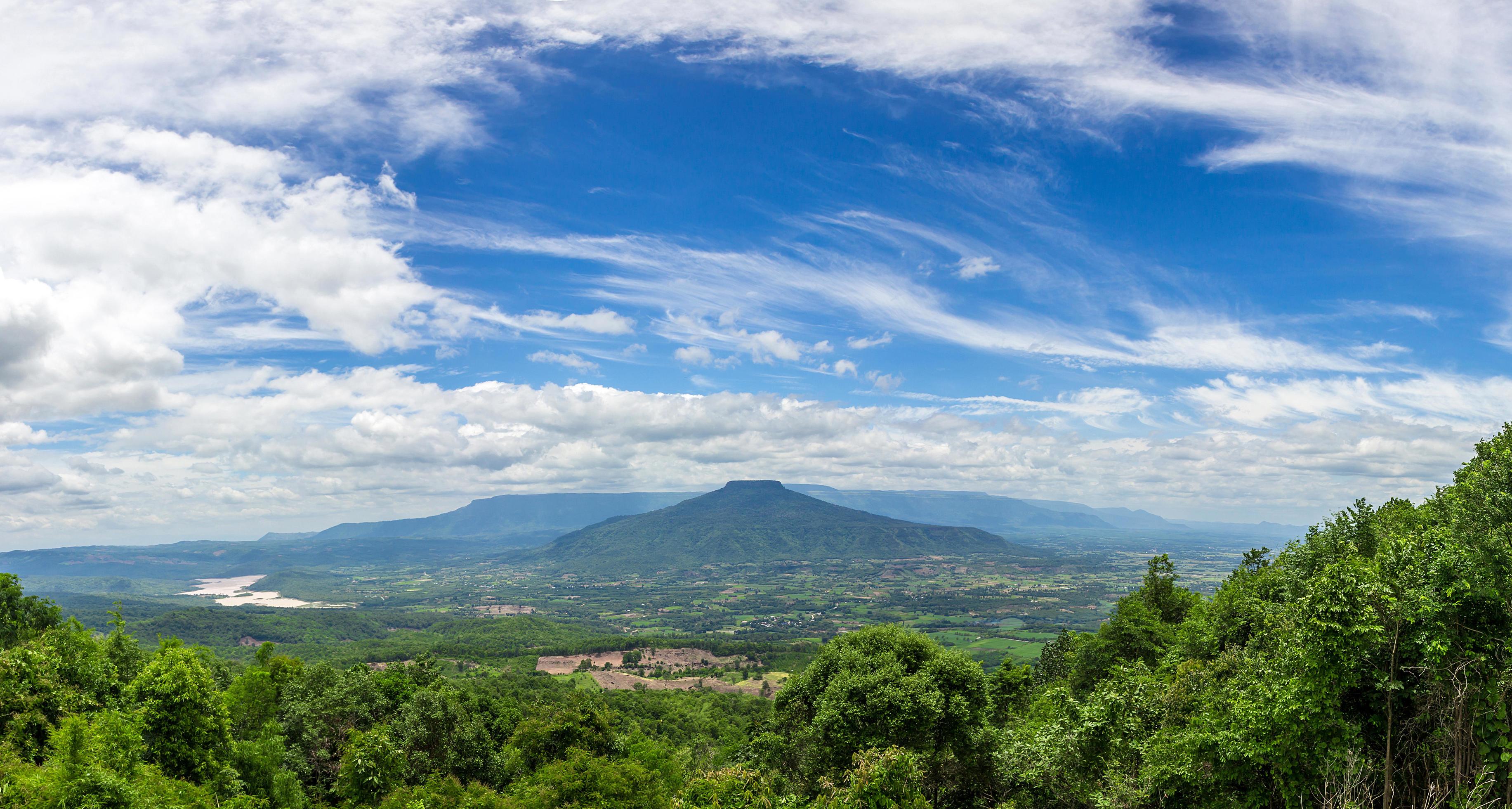 
									Wide angle Beautiful mountain views ,mount Fuji in Thailand landmark beautiful place for tourists Phu Pa Po, Loei Province Stock Free