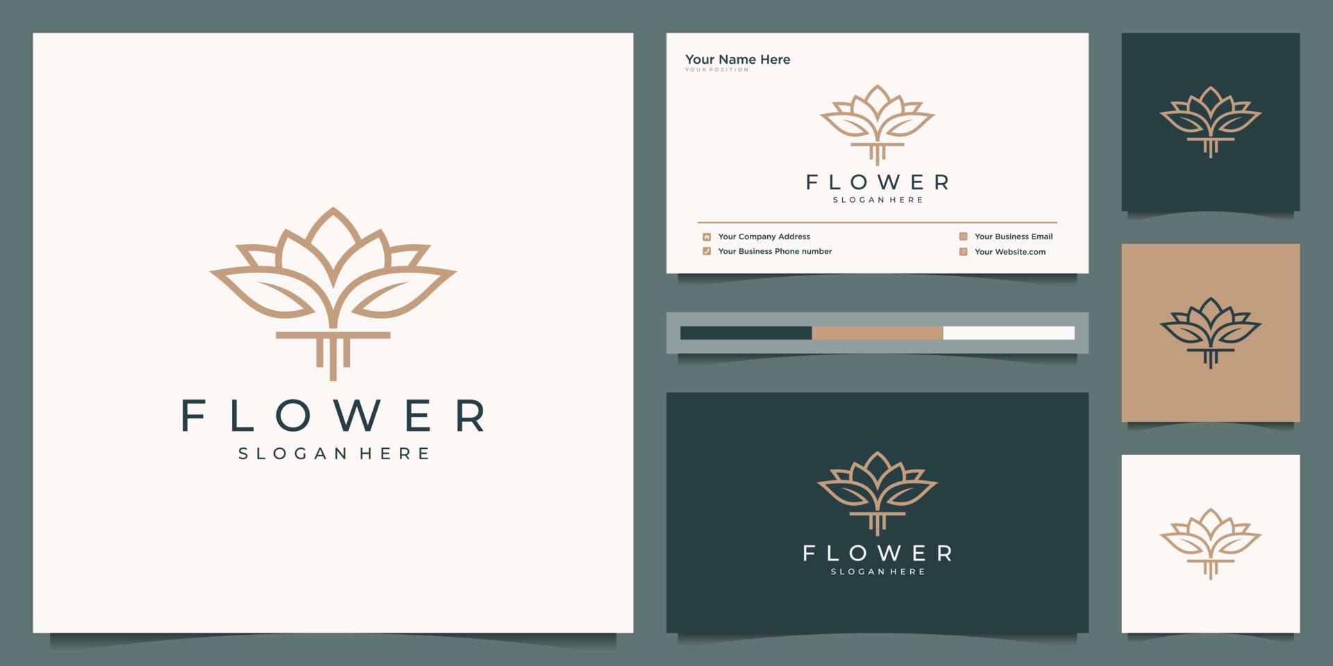 Luxury lotus flower logo beauty symbol for spa, yoga and beauty care logo design and business card Stock Free and Free SVG