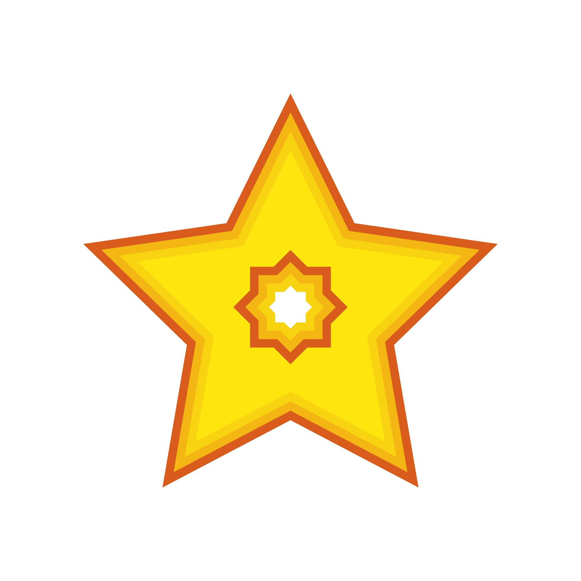 golden star decoration Stock Free