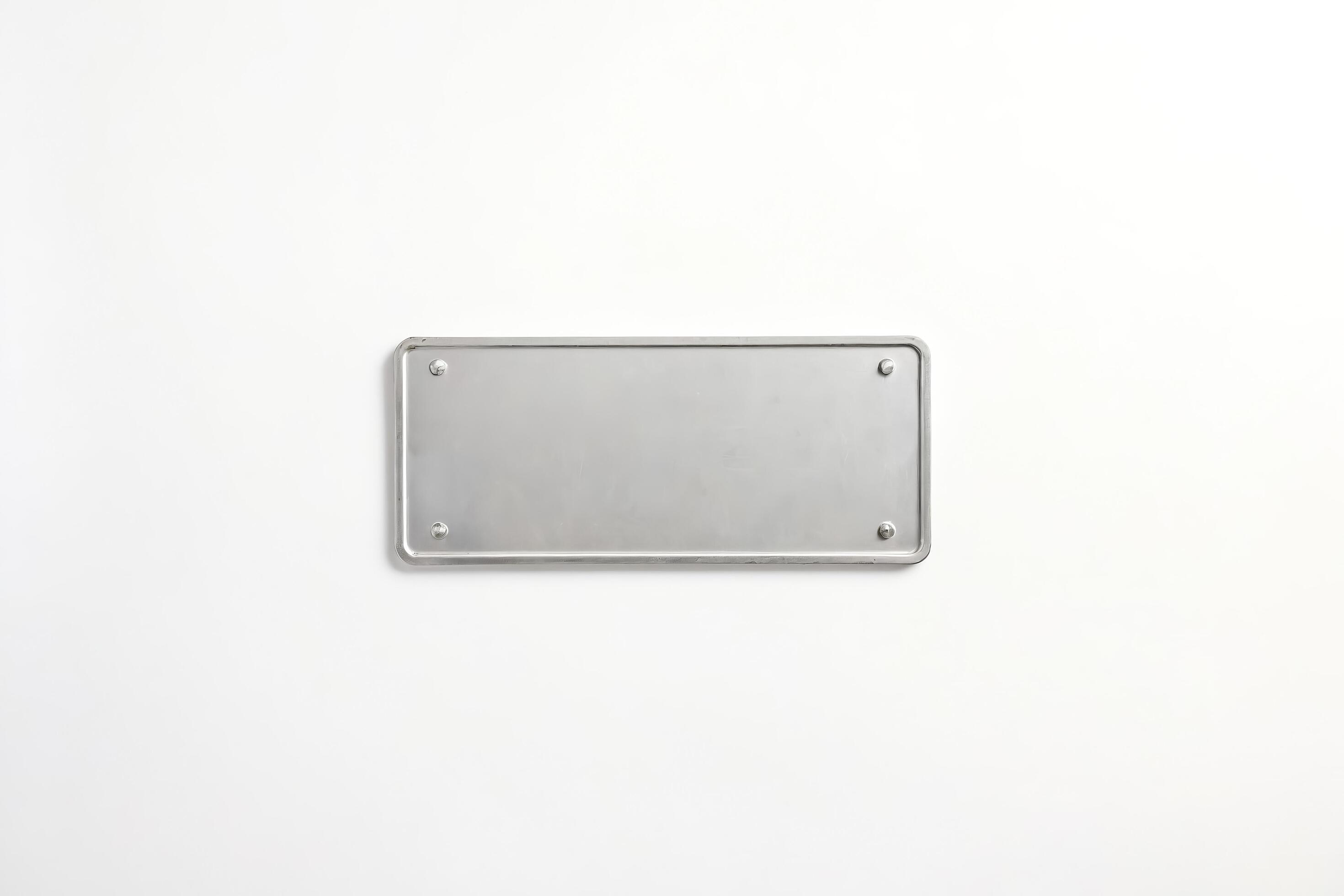 Blank Metal Plate on White Background Stock Free