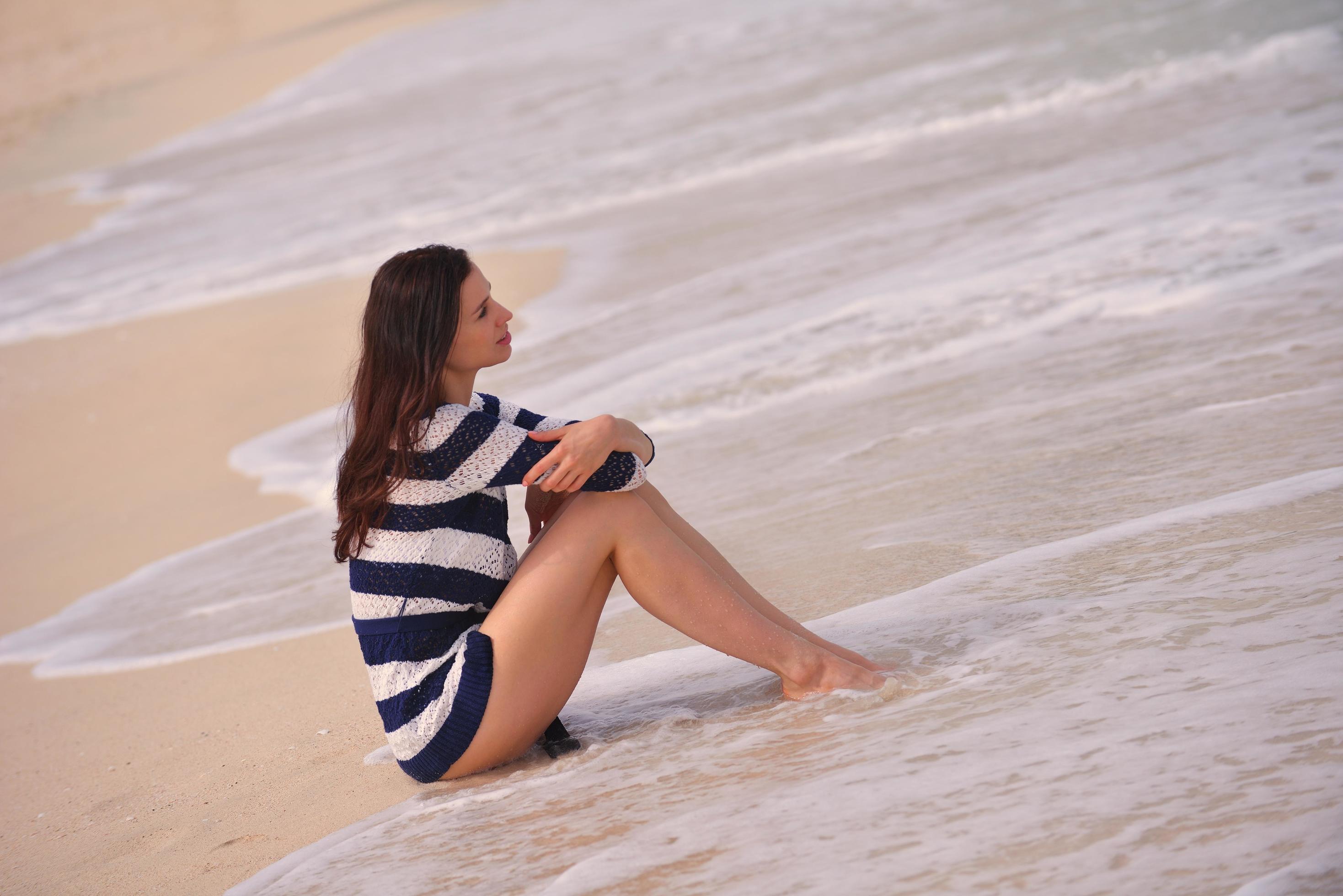 Happy Beautiful Woman Enjoying Summer Vacation Stock Free