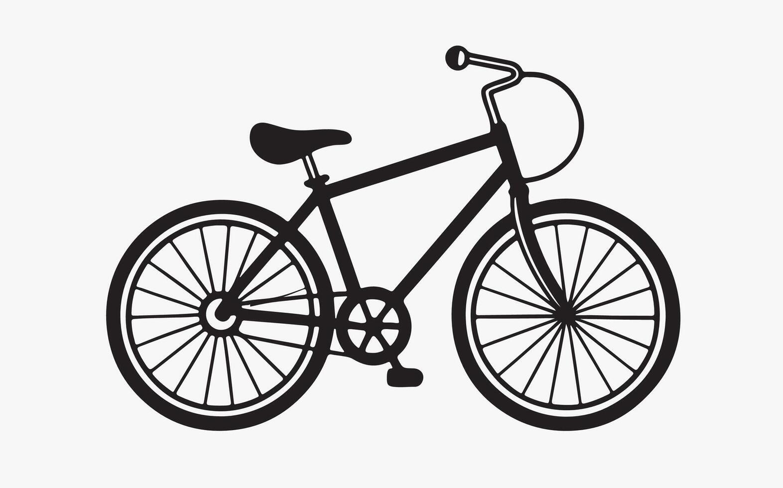 Bicycle line art image Free Vector