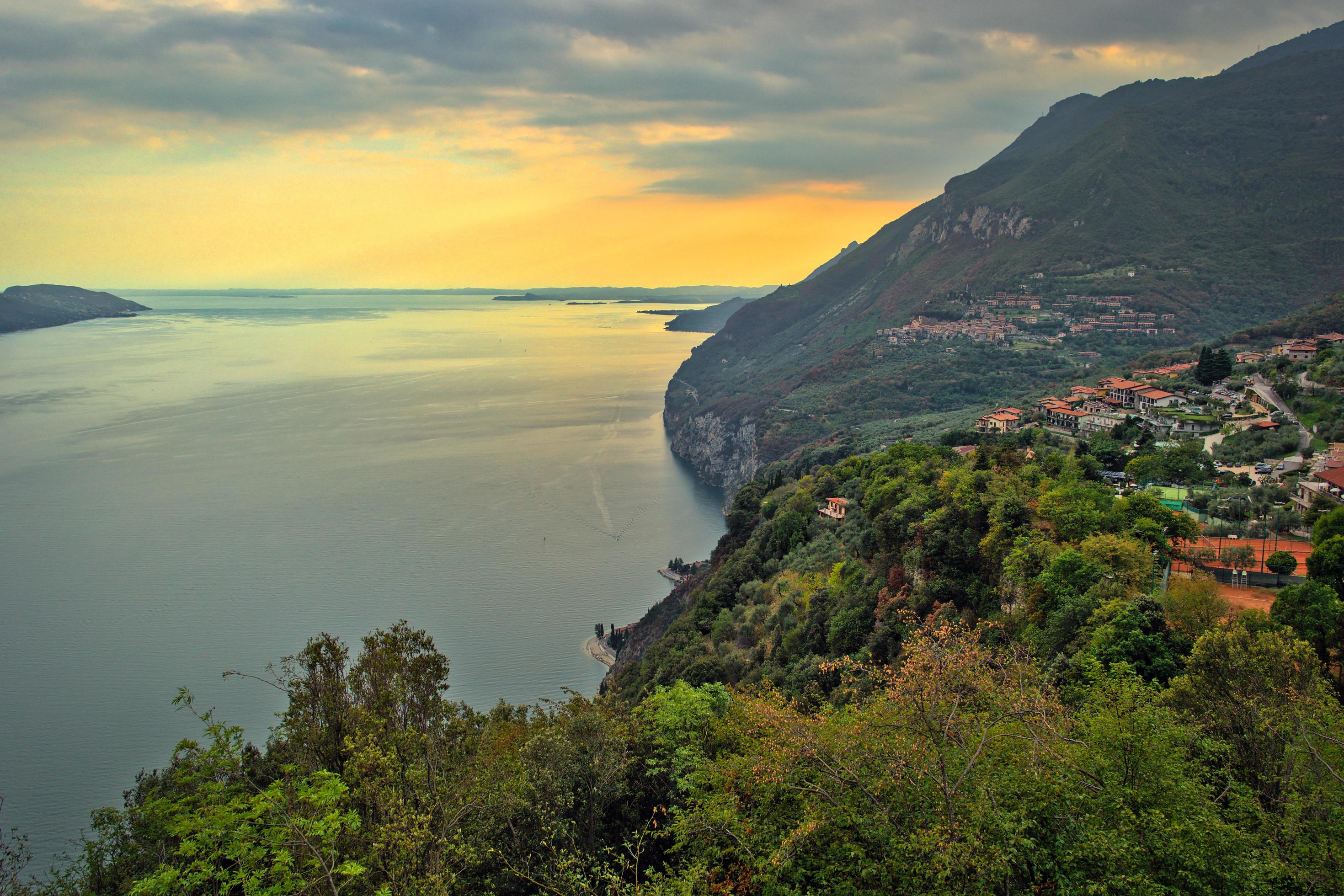 View at lake Garda from the mountains Stock Free