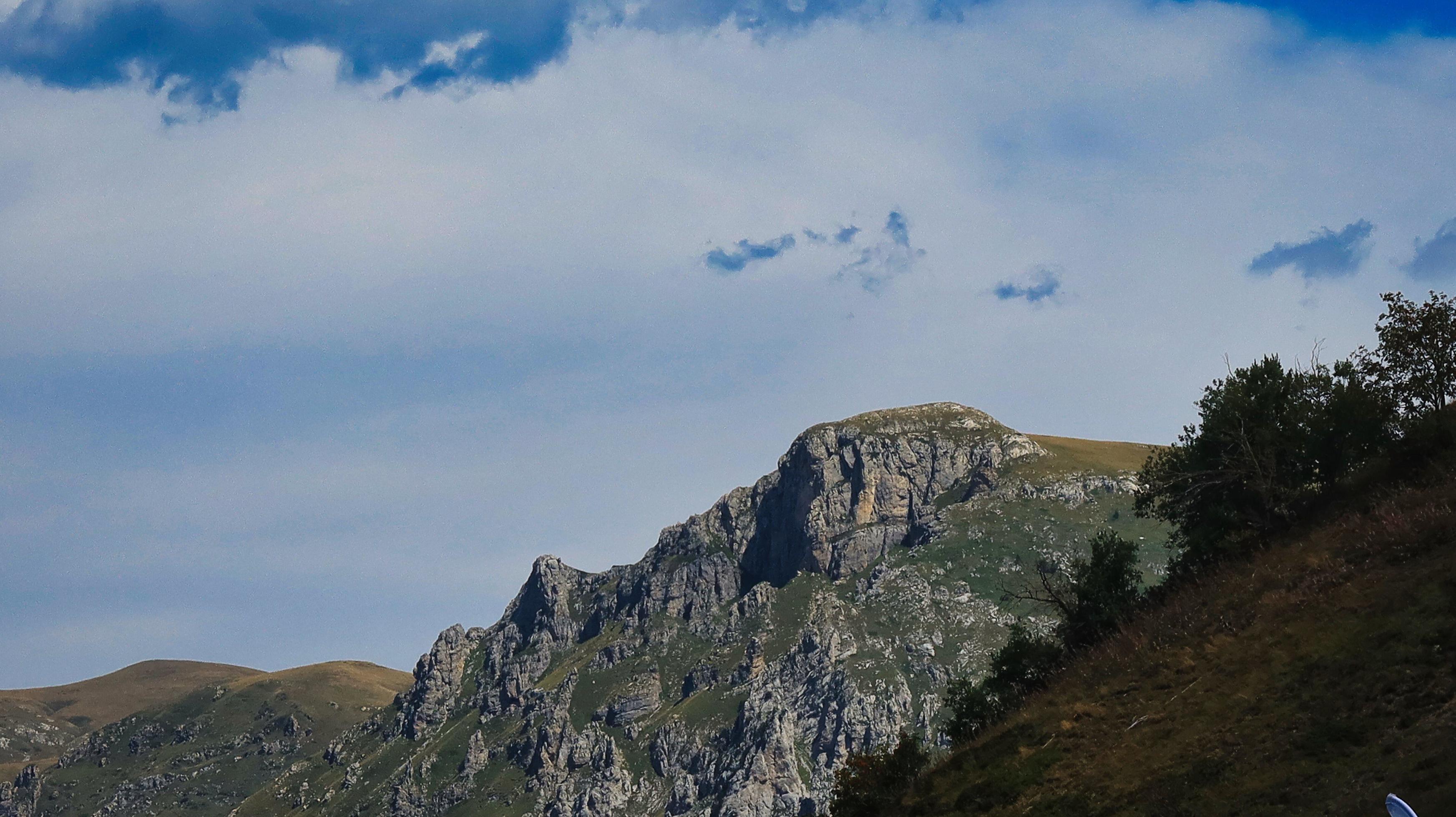 beautiful views of the mountains of Limone Piemonte, in the Piedmontese maritime alps, during a trekking in August of the summer of 2022 Stock Free