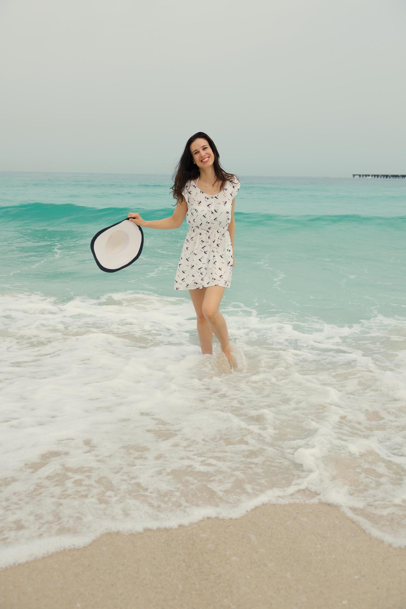 Happy Beautiful Woman Enjoying Summer Vacation Stock Free