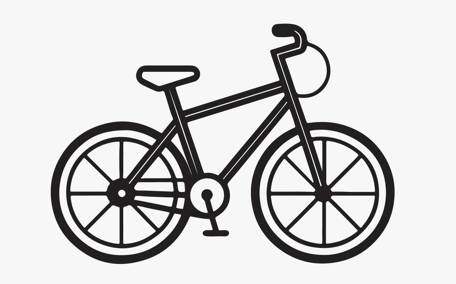 Bicycle line art illustration Free Vector